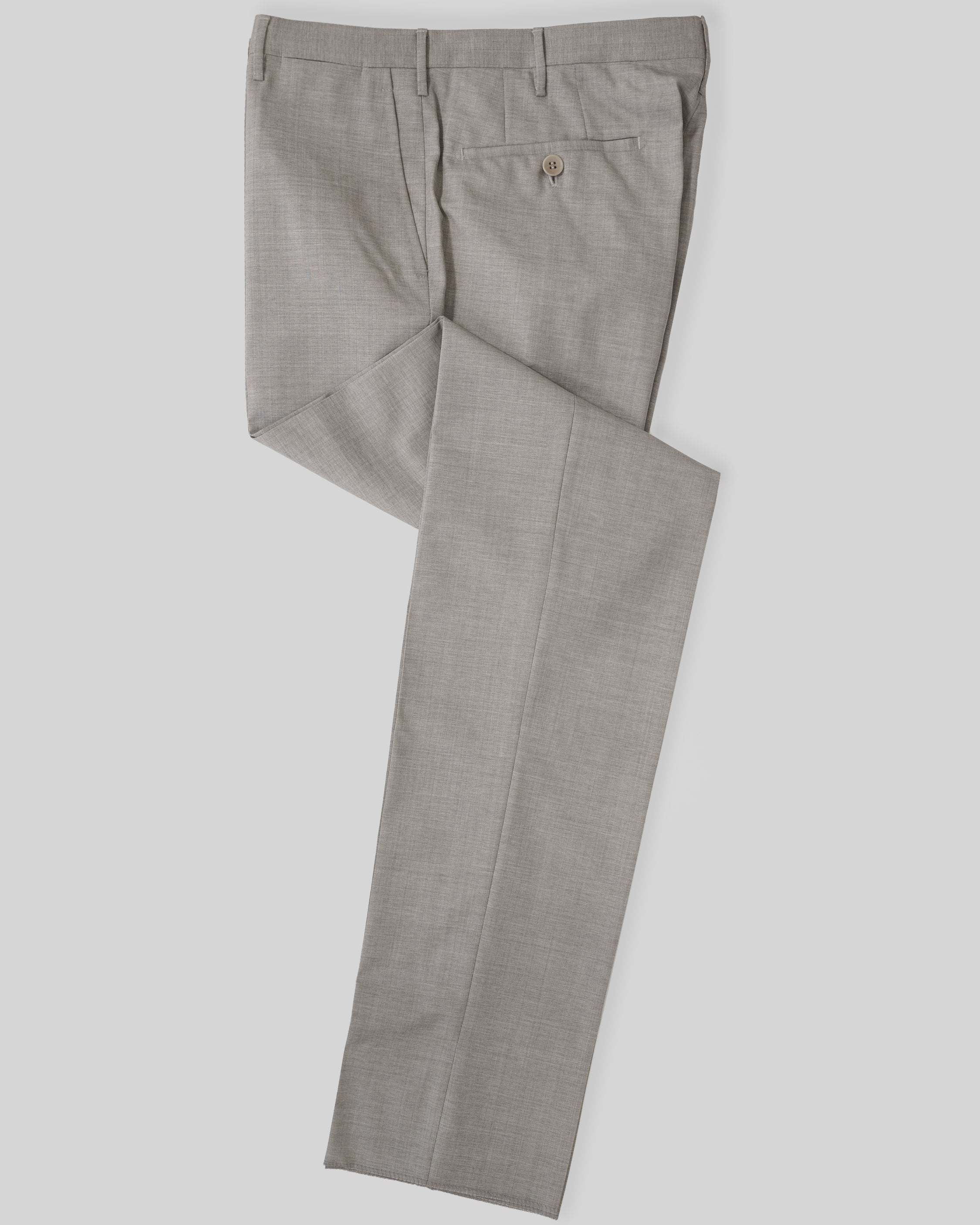 Pantaloni in lana beige chiaro dalla vestibilità regolare