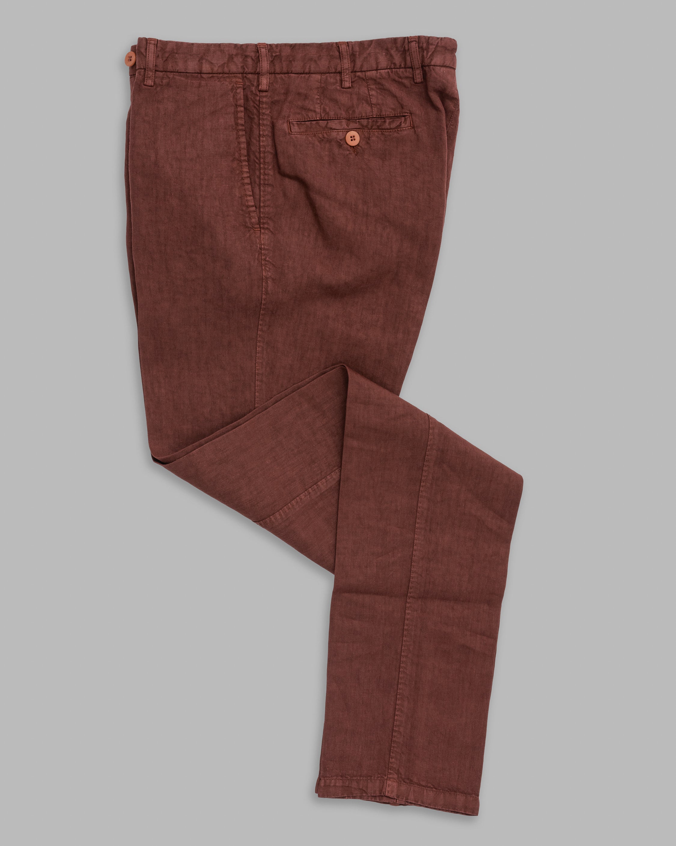 Pantaloni sportivi in lino bordeaux