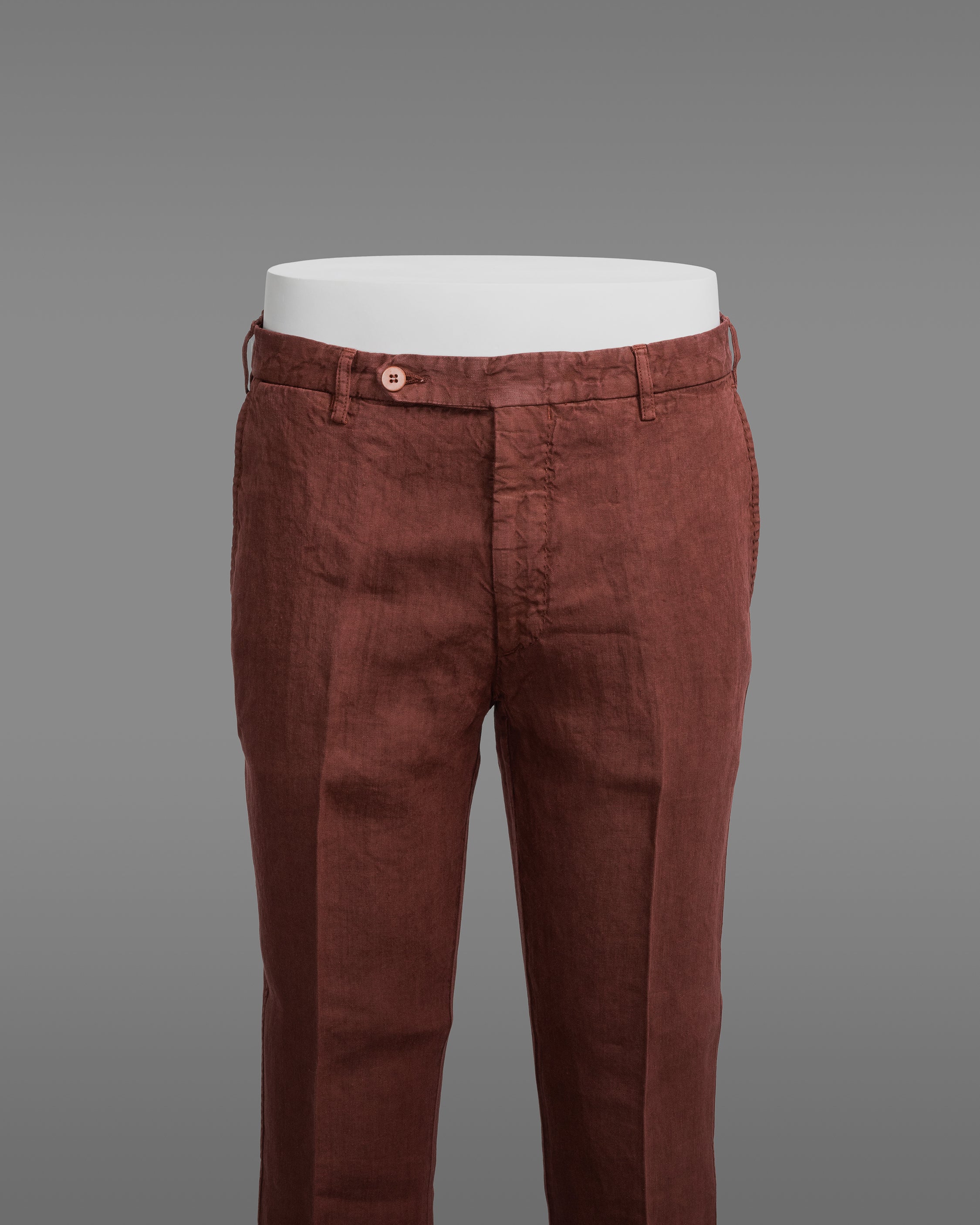 Pantaloni sportivi in lino bordeaux