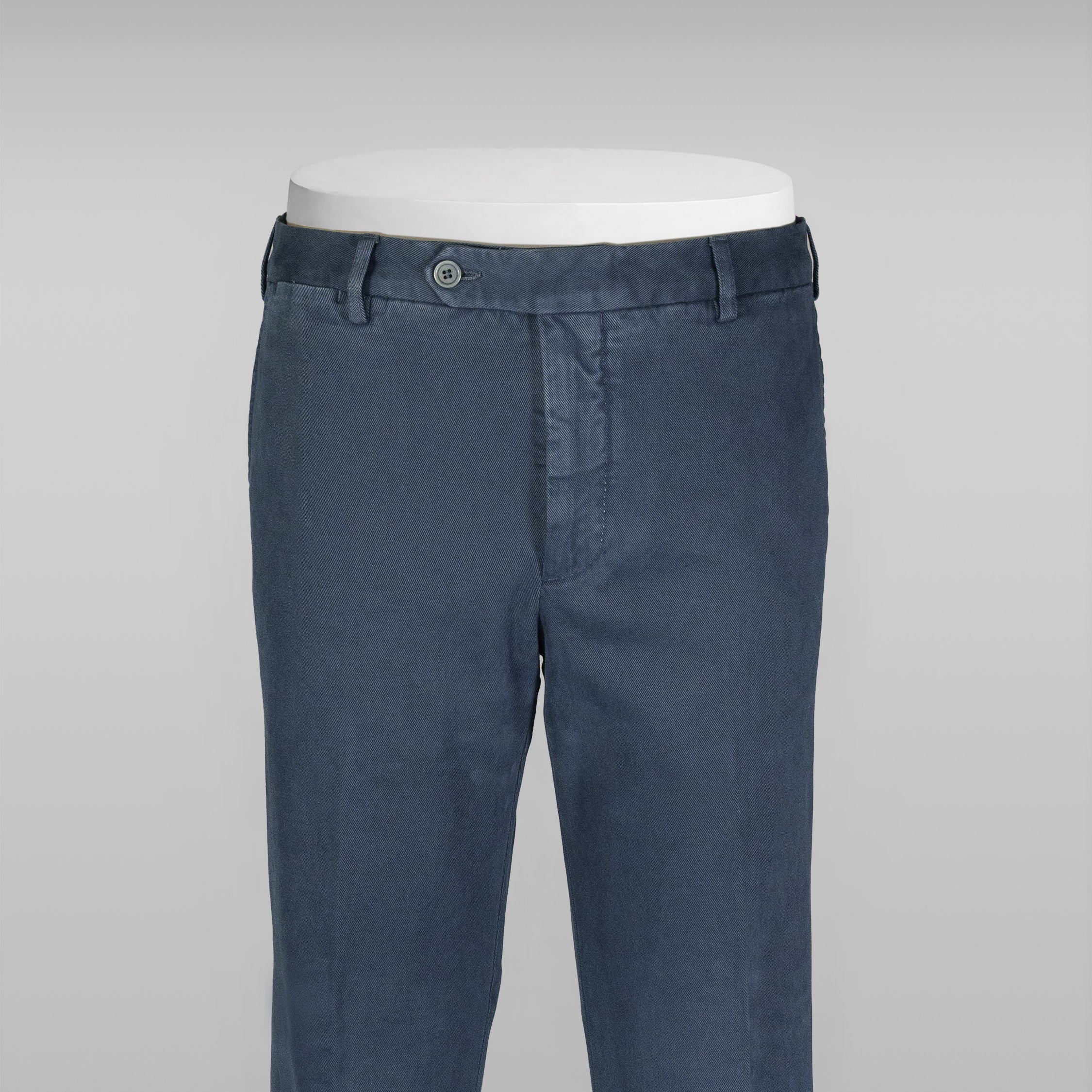 Pantaloni sportivi in cotone elastan blu denim