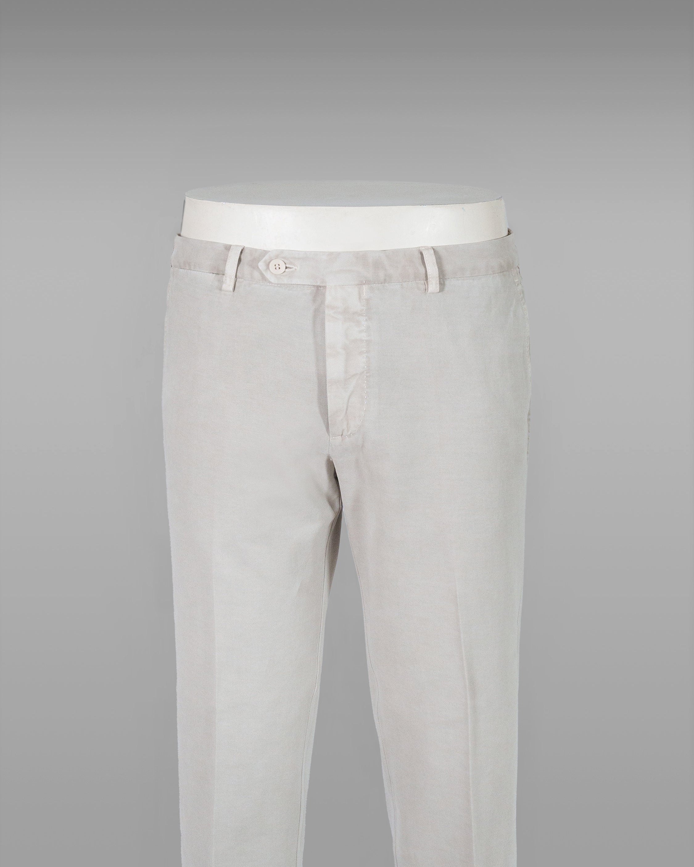 Pantaloni sportivi in cotone elastan beige chiaro SLIM FIT WINTER