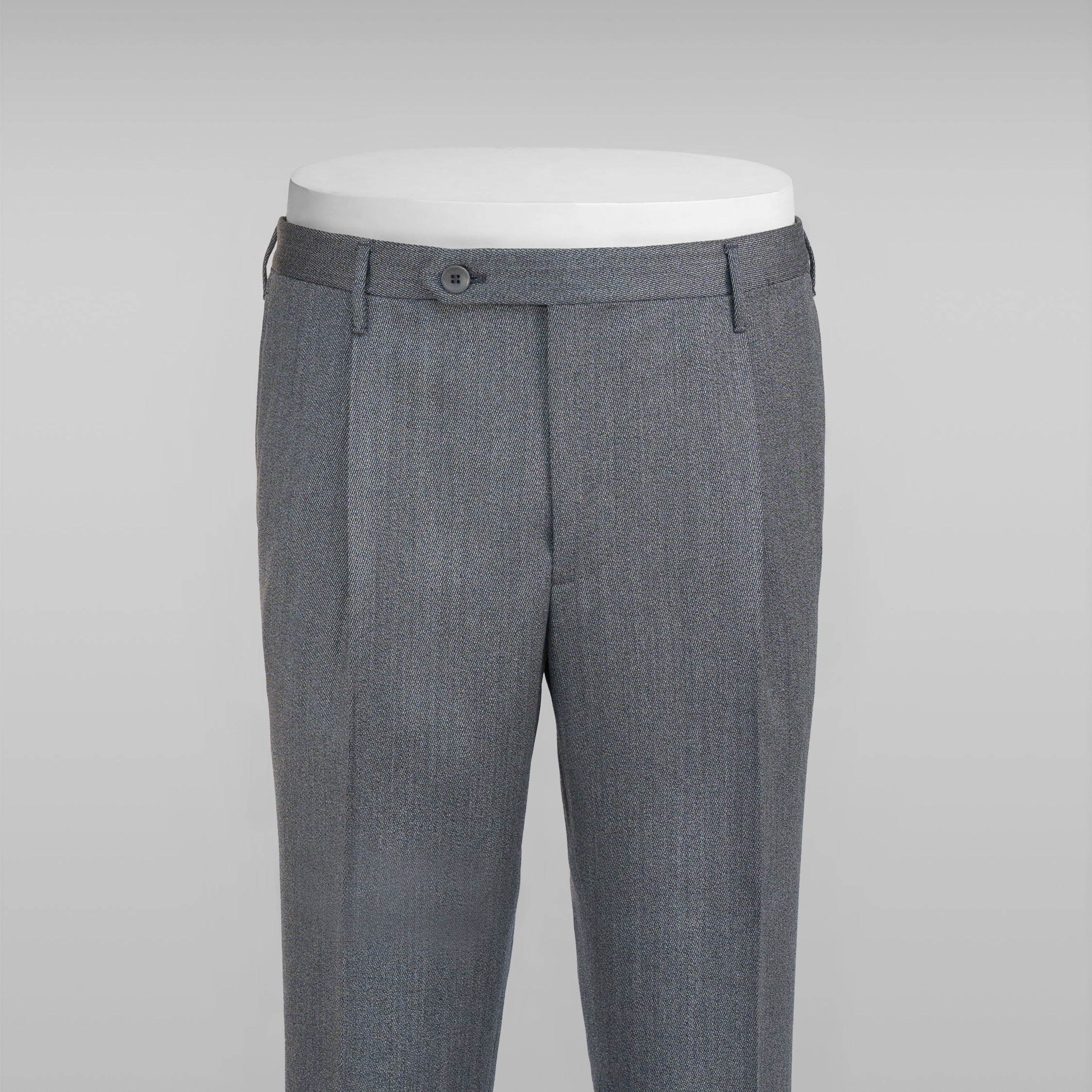 Pantaloni in lana covert grigio chiaro, vestibilità regolare