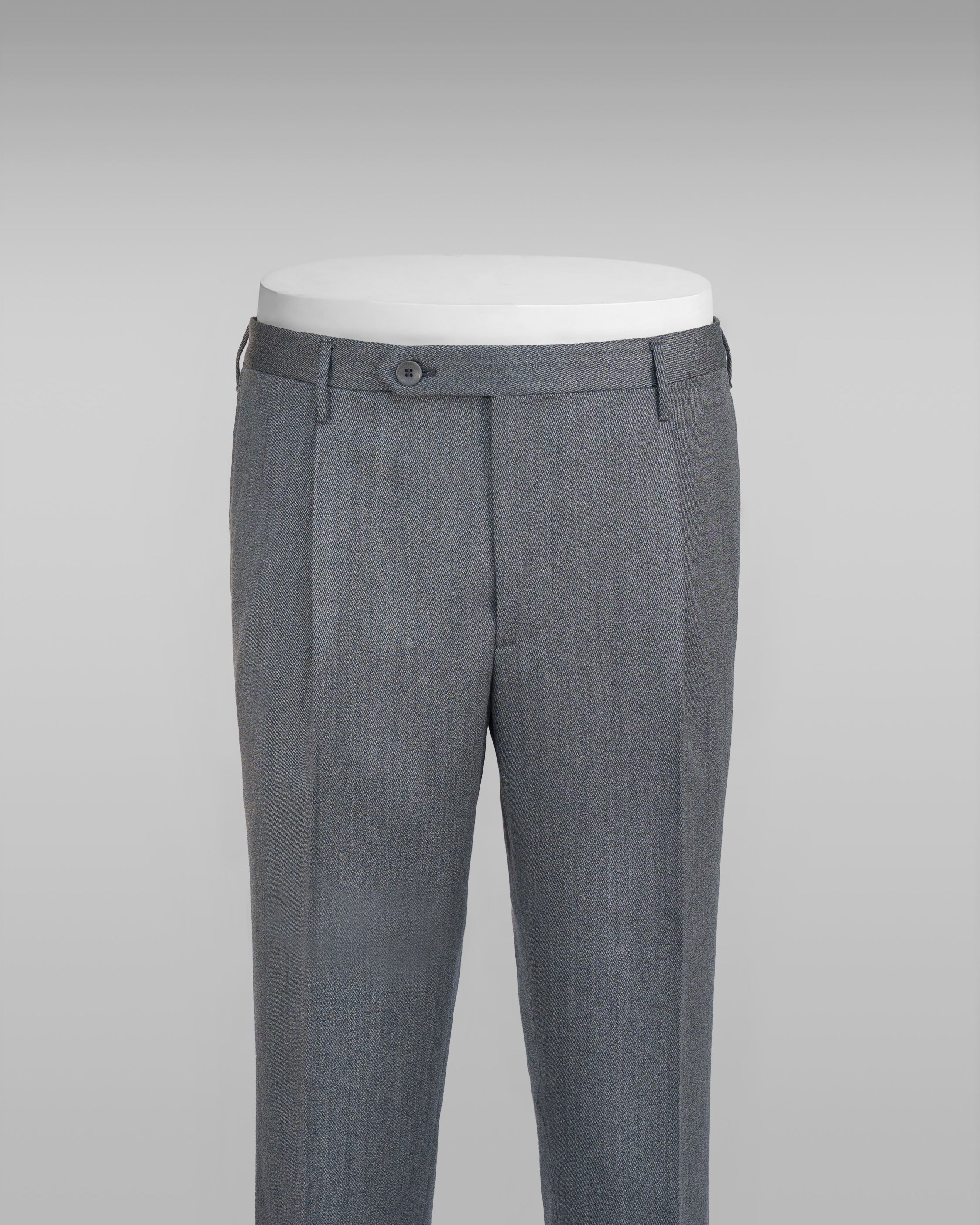 Pantaloni in lana covert grigio chiaro, vestibilità regolare