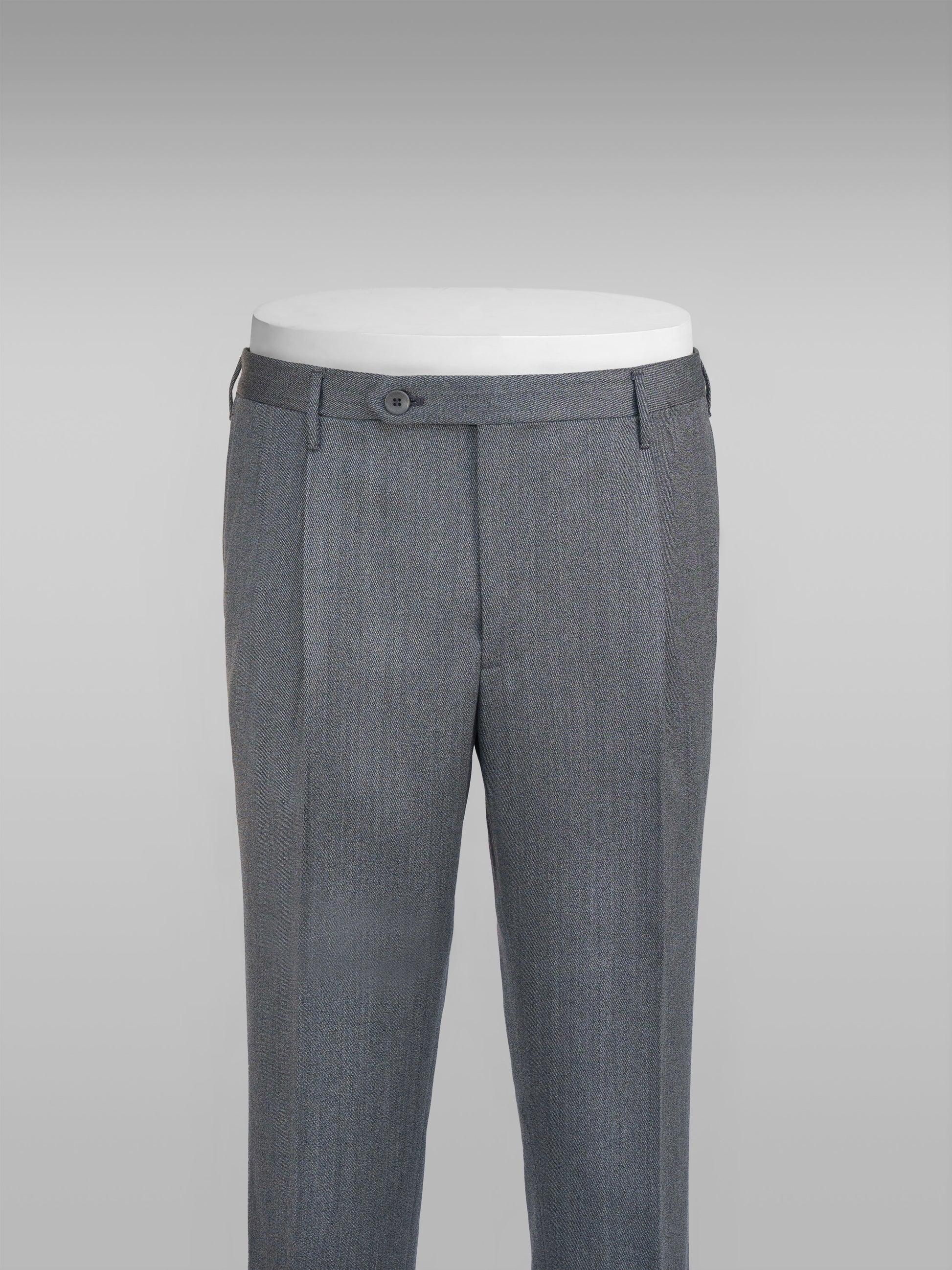 Pantaloni in lana covert grigio chiaro, vestibilità regolare