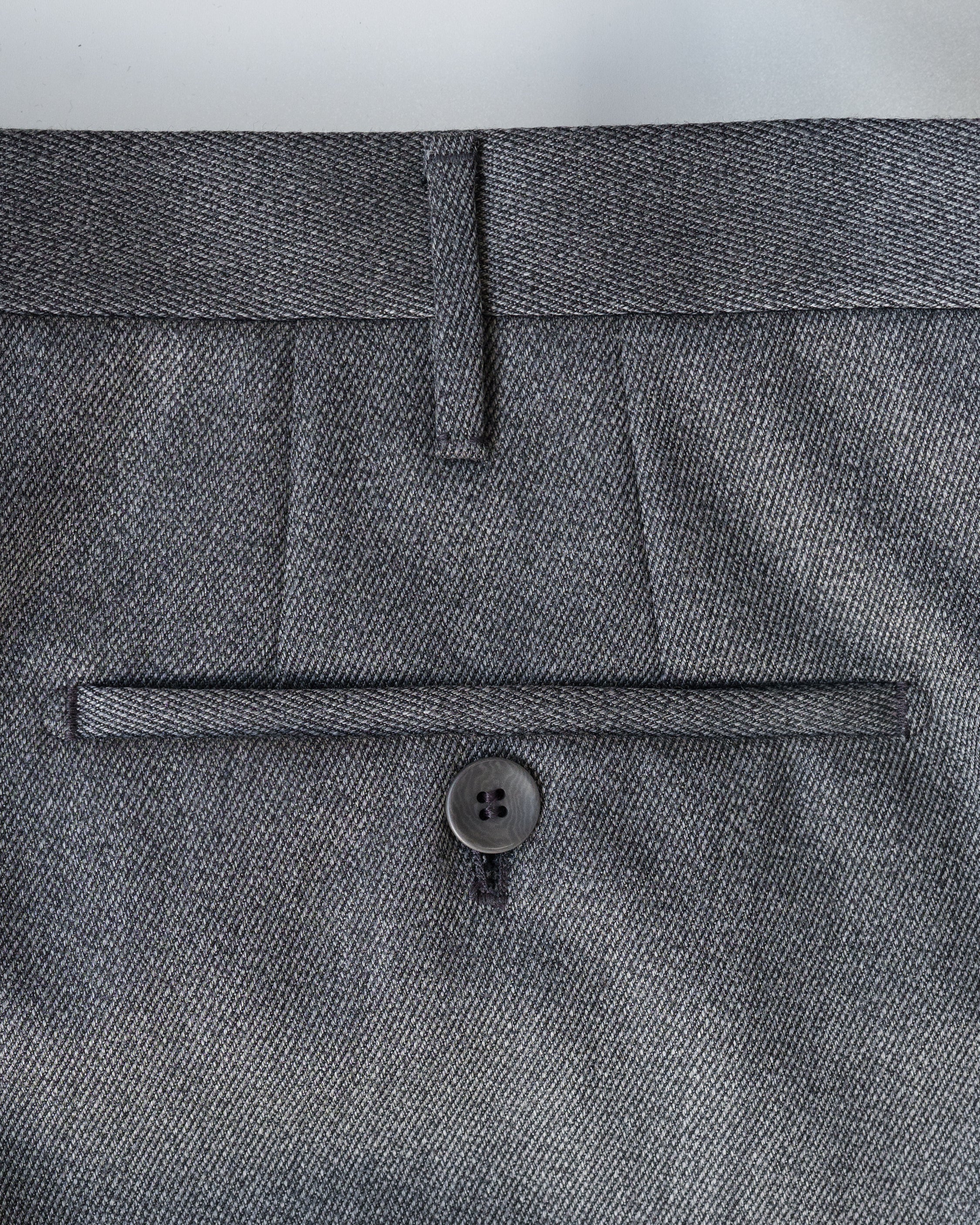 Pantaloni in lana covert grigio chiaro, vestibilità regolare