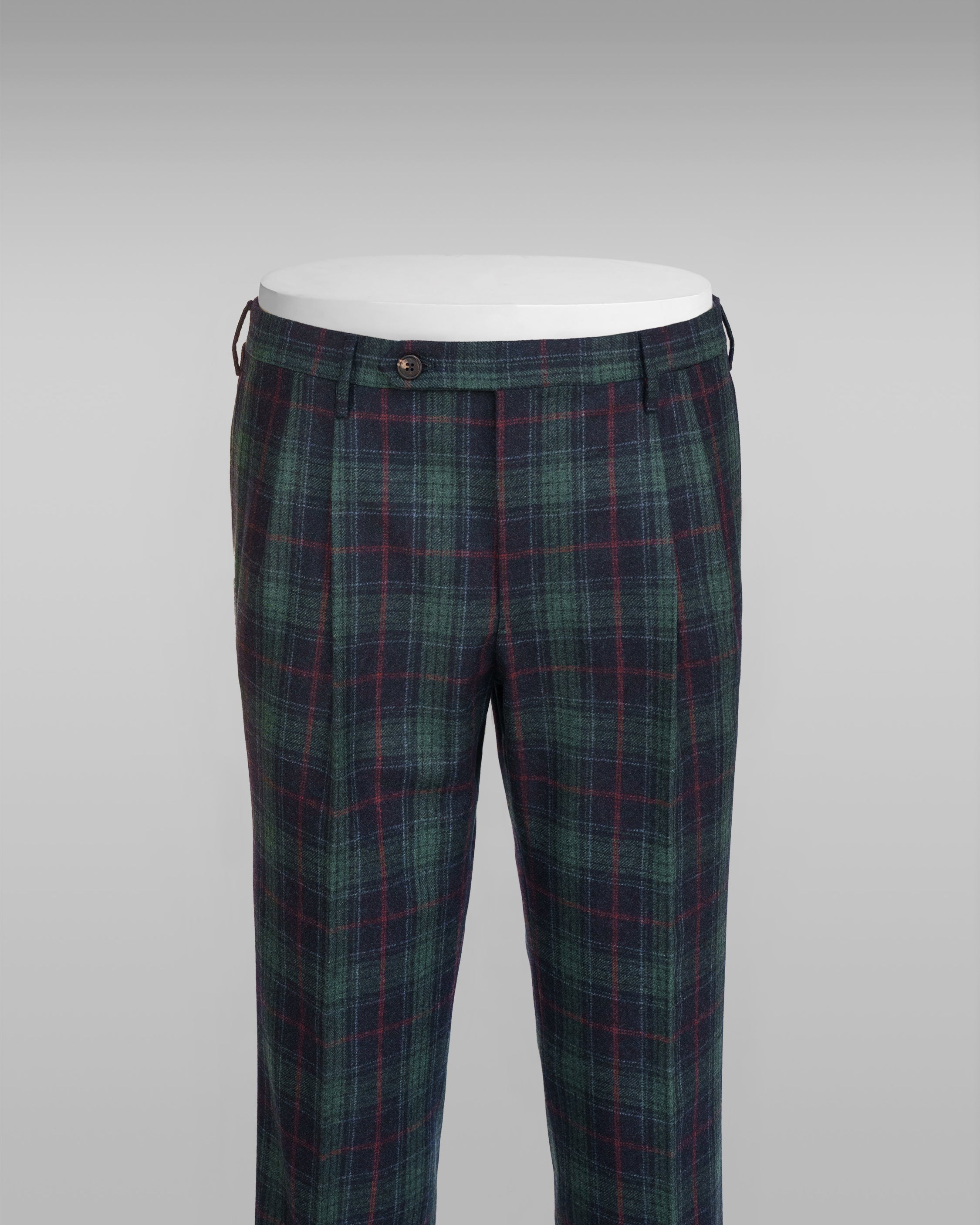 Pantaloni in flanella a quadri verdi INVERNO