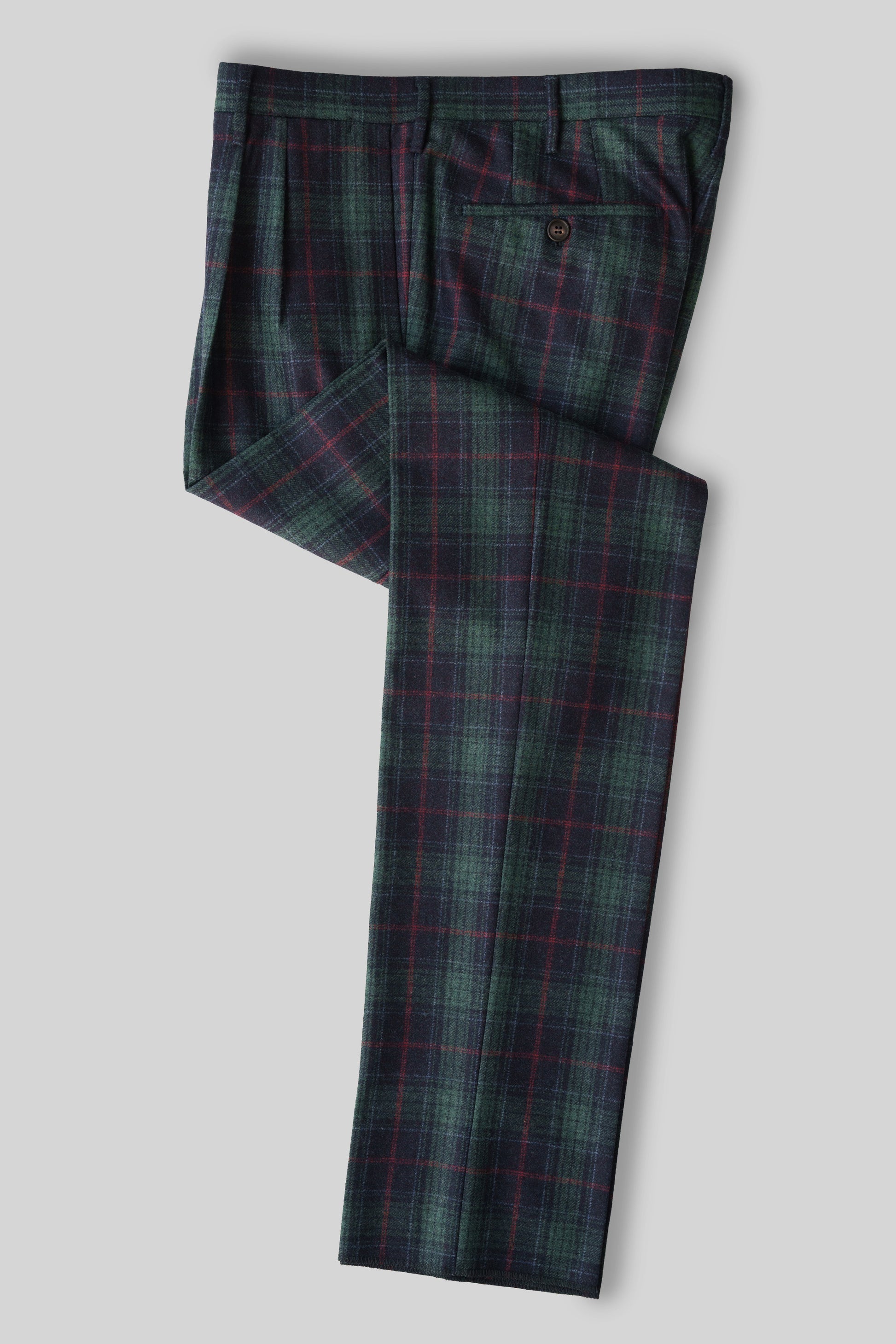 Pantaloni in flanella a quadri verdi INVERNO