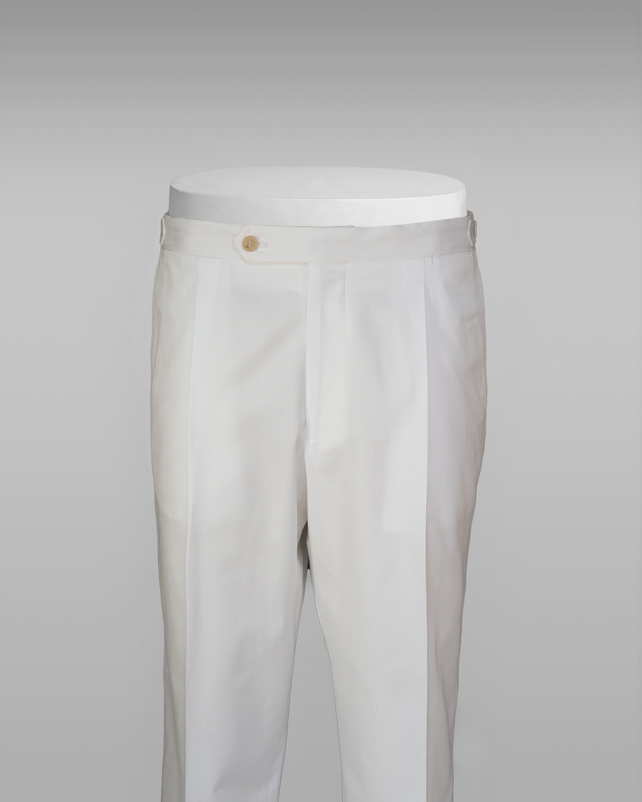 pantaloni in cotone supima bianco