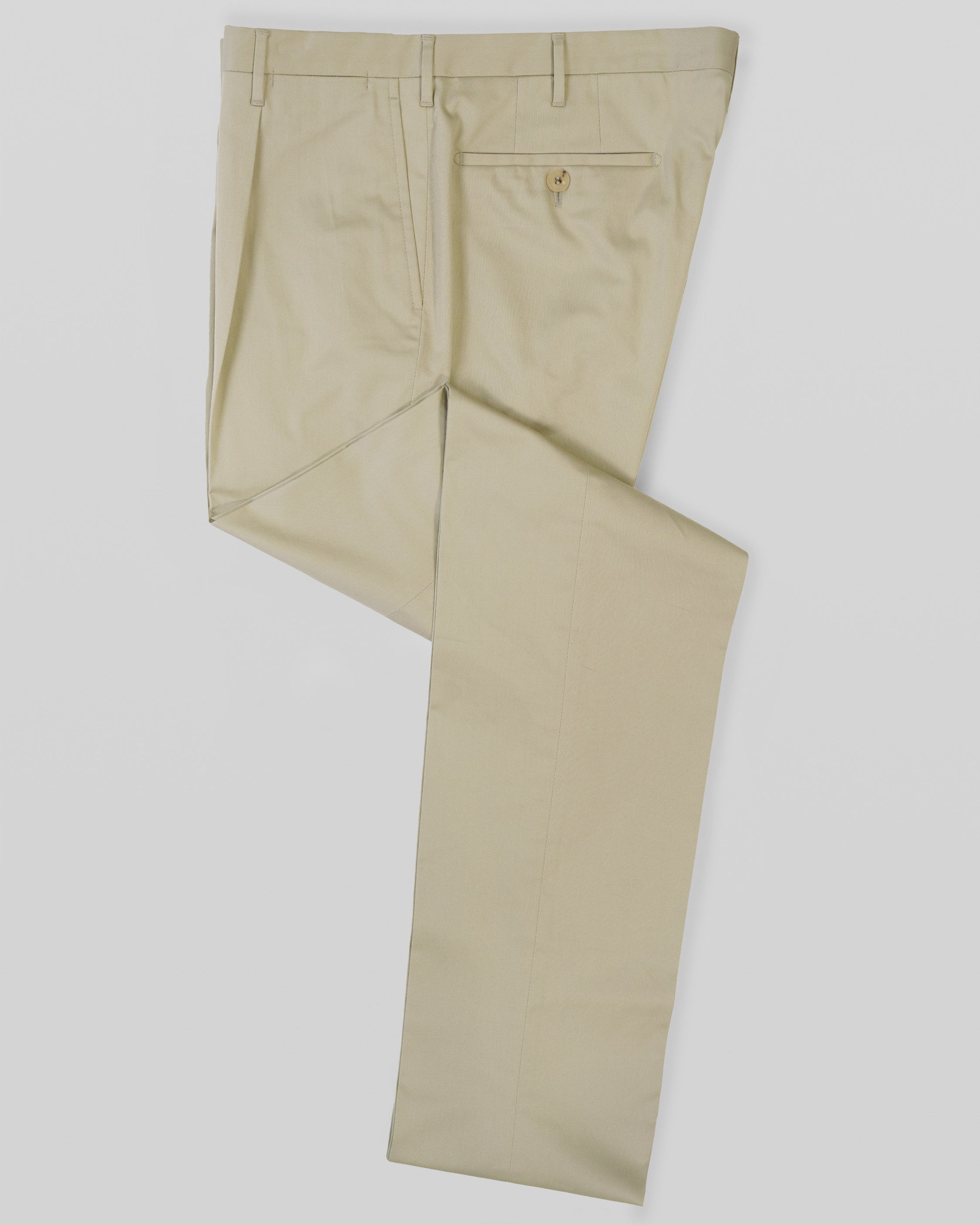 Pantaloni in cotone elastan beige chiaro