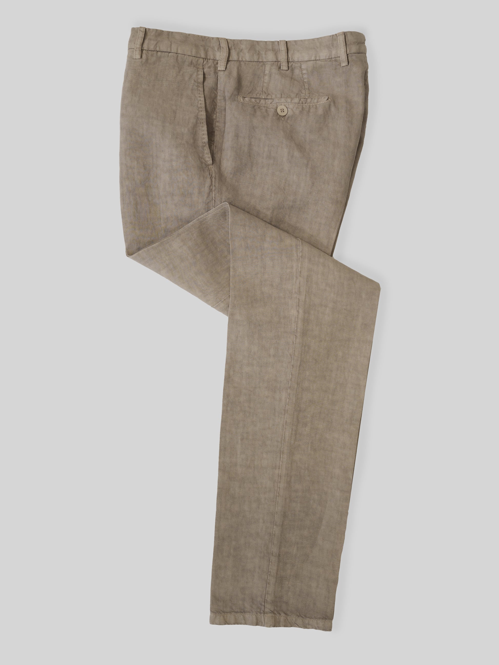Pantaloni sportivi in lino beige