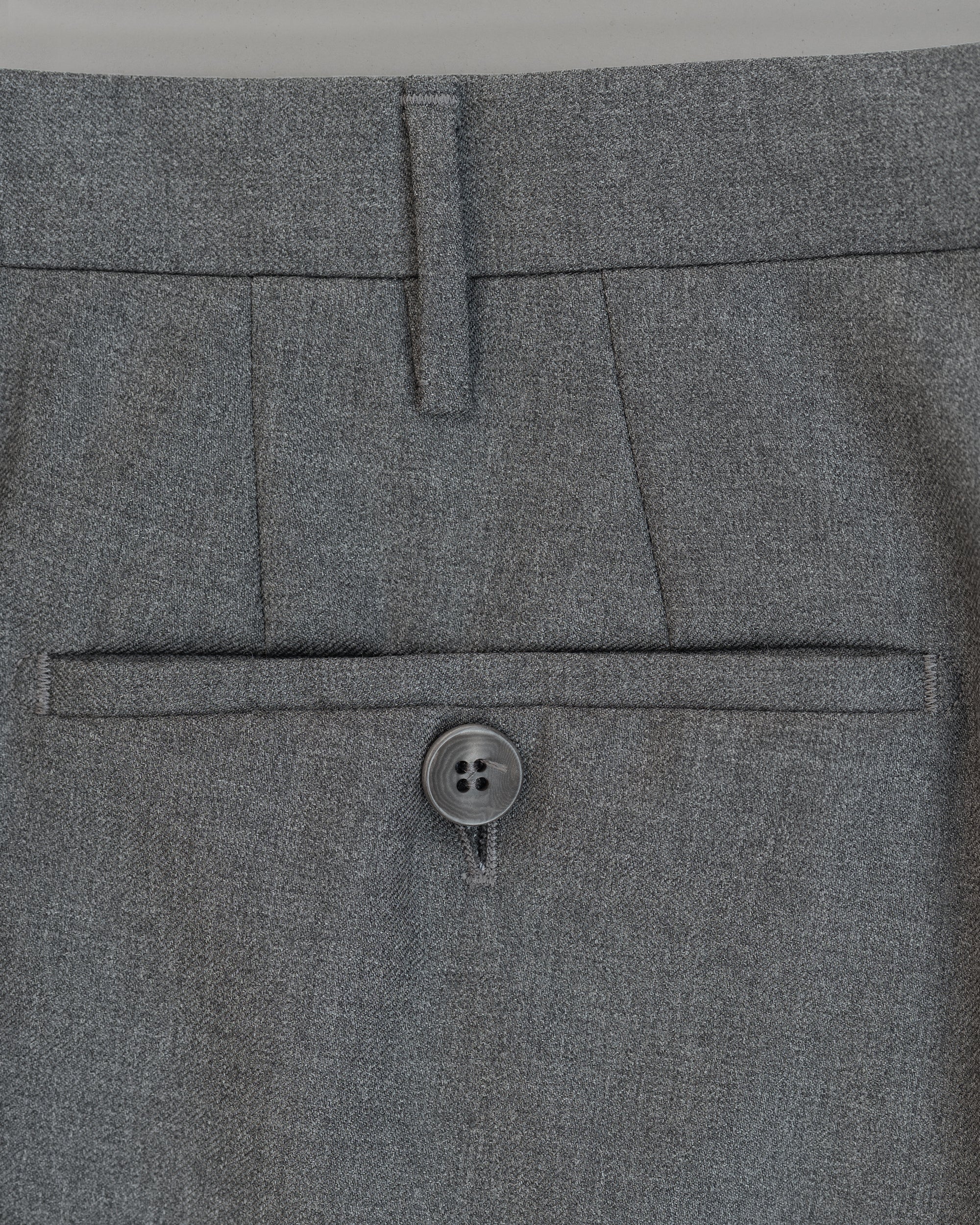 Pantaloni in lana pettinata grigio Como