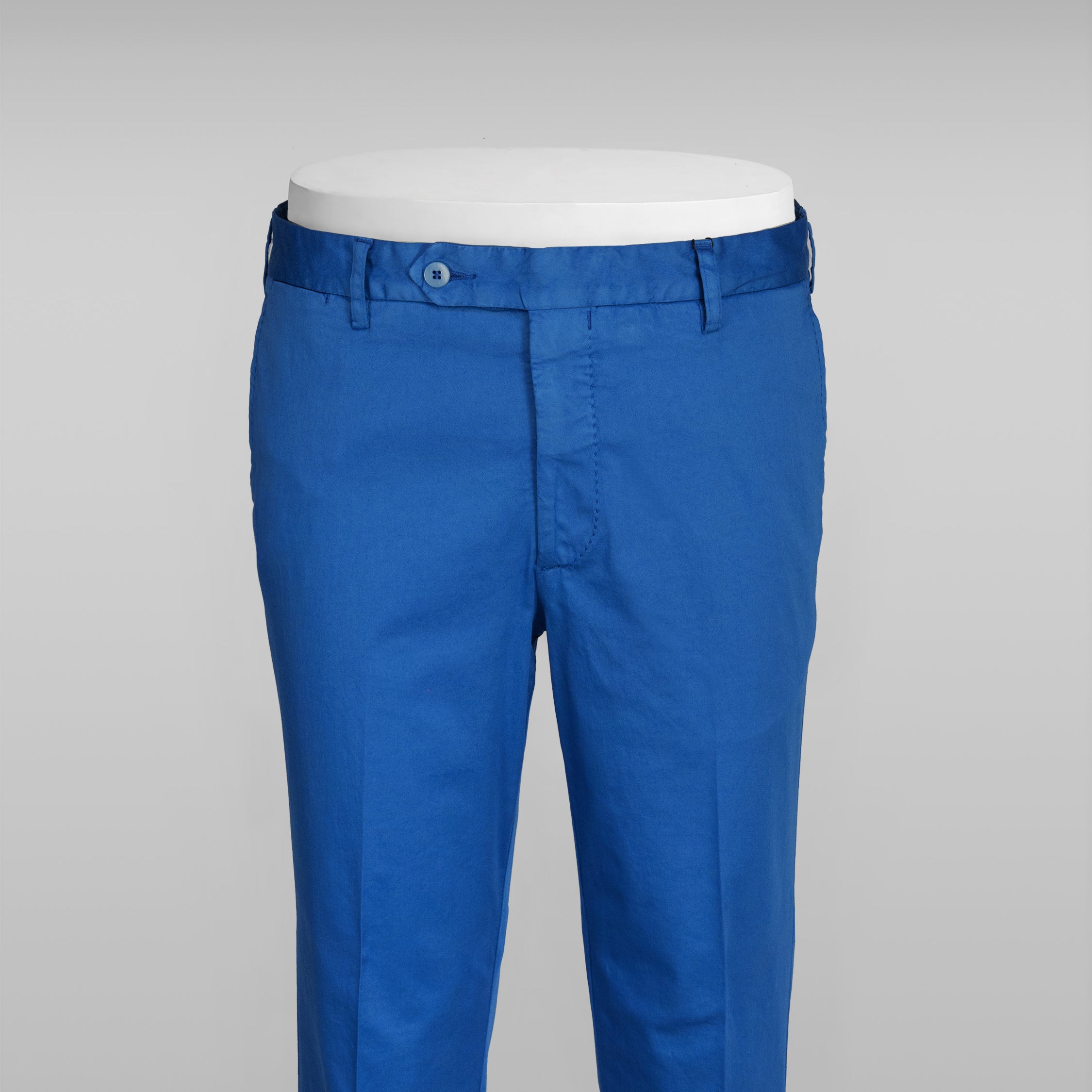 Pantaloni sportivi in cotone e seta satinato blu cobalto ESTATE