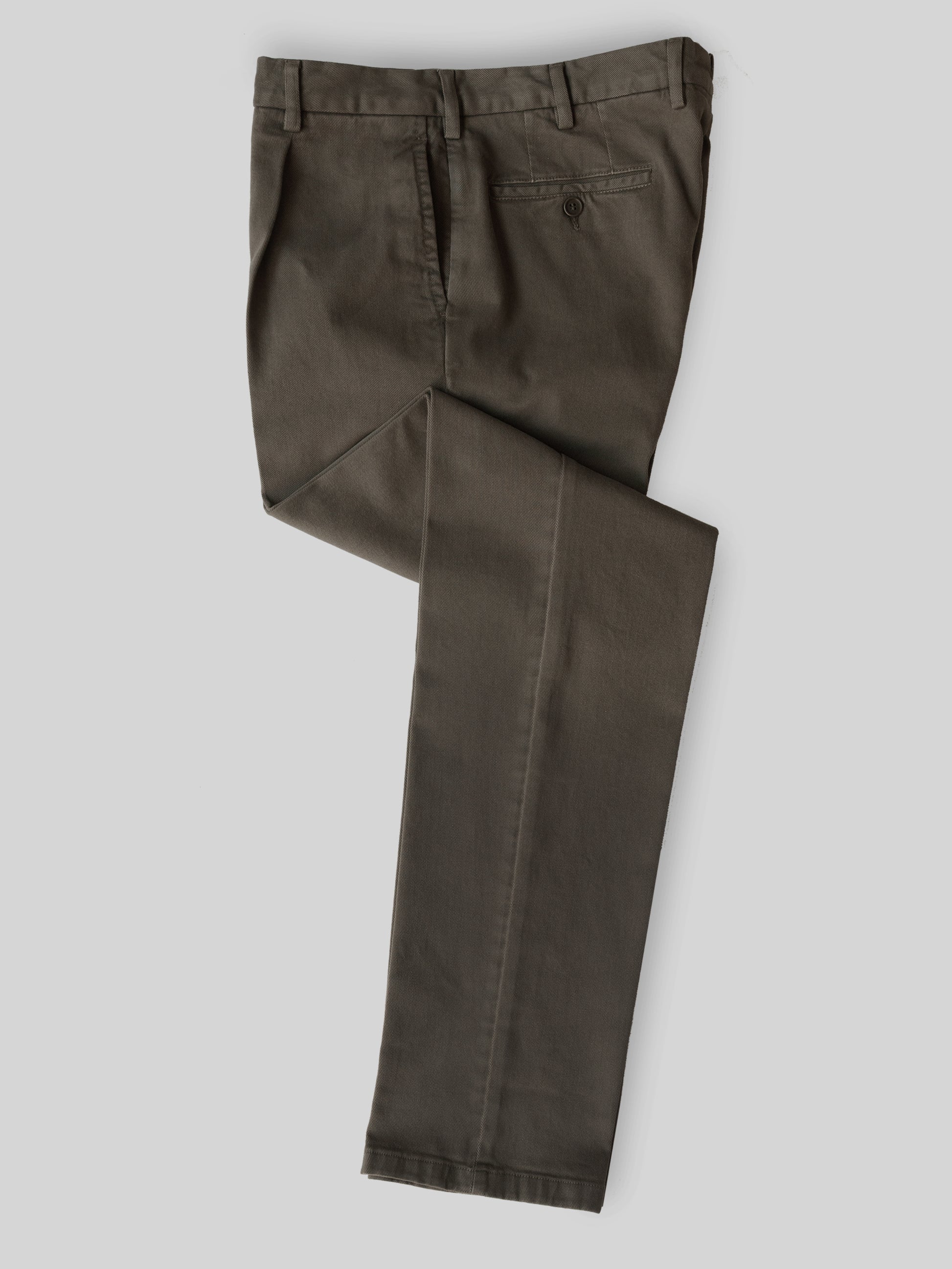 Pantaloni sportivi in cotone elastan marroni con 1 pinces