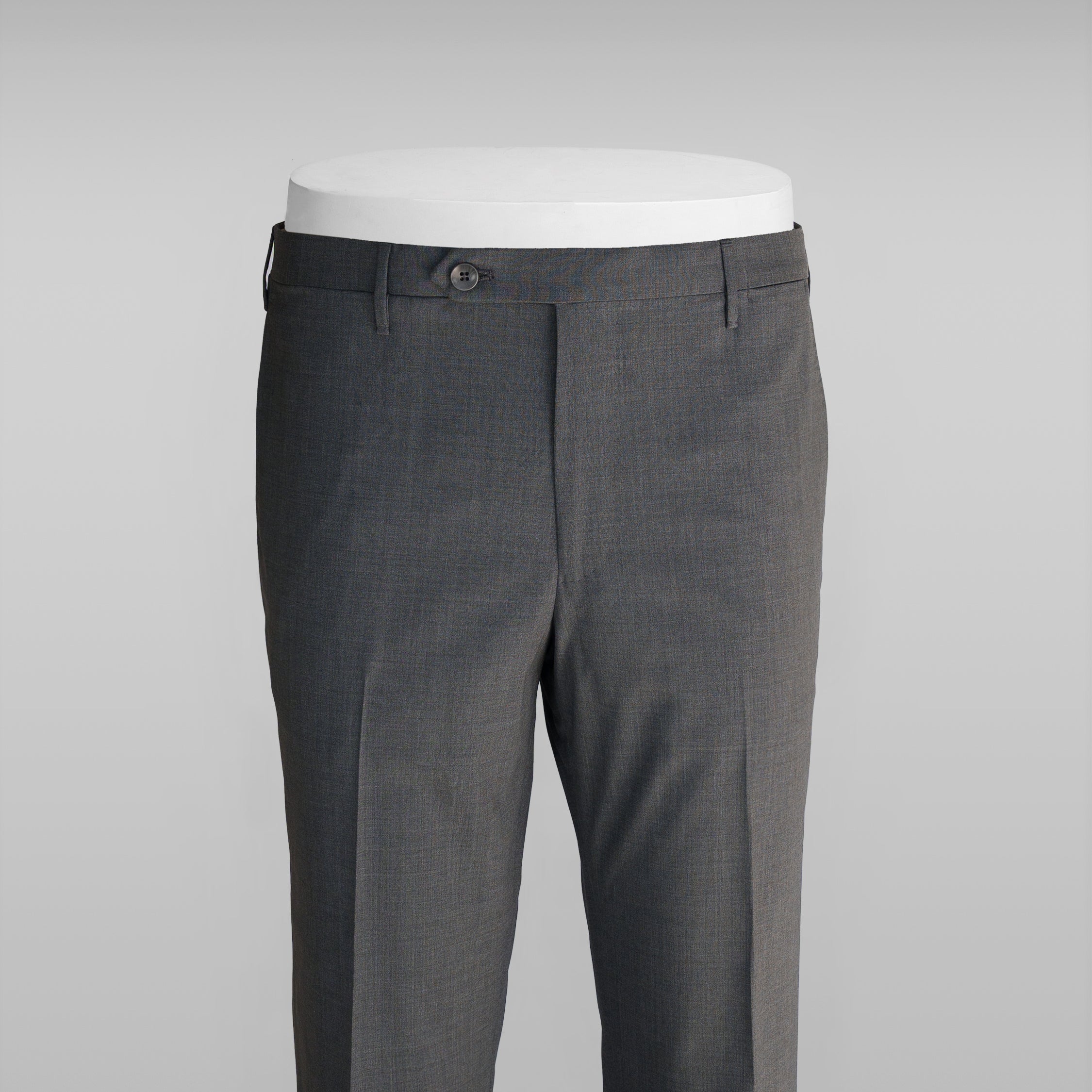 Pantaloni di lana elasticizzati regular fit di colore grigio scuro