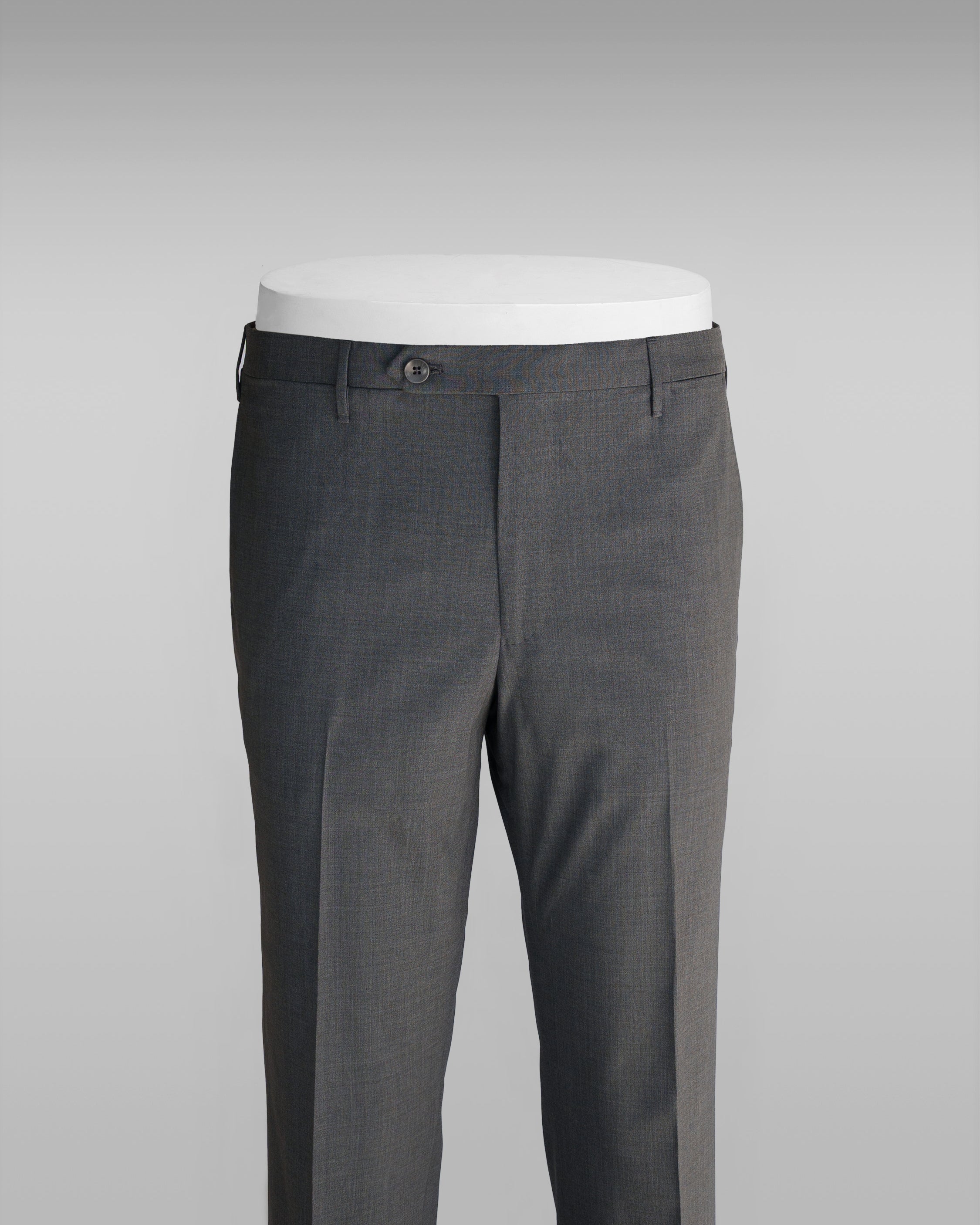 Pantaloni di lana elasticizzati regular fit di colore grigio scuro