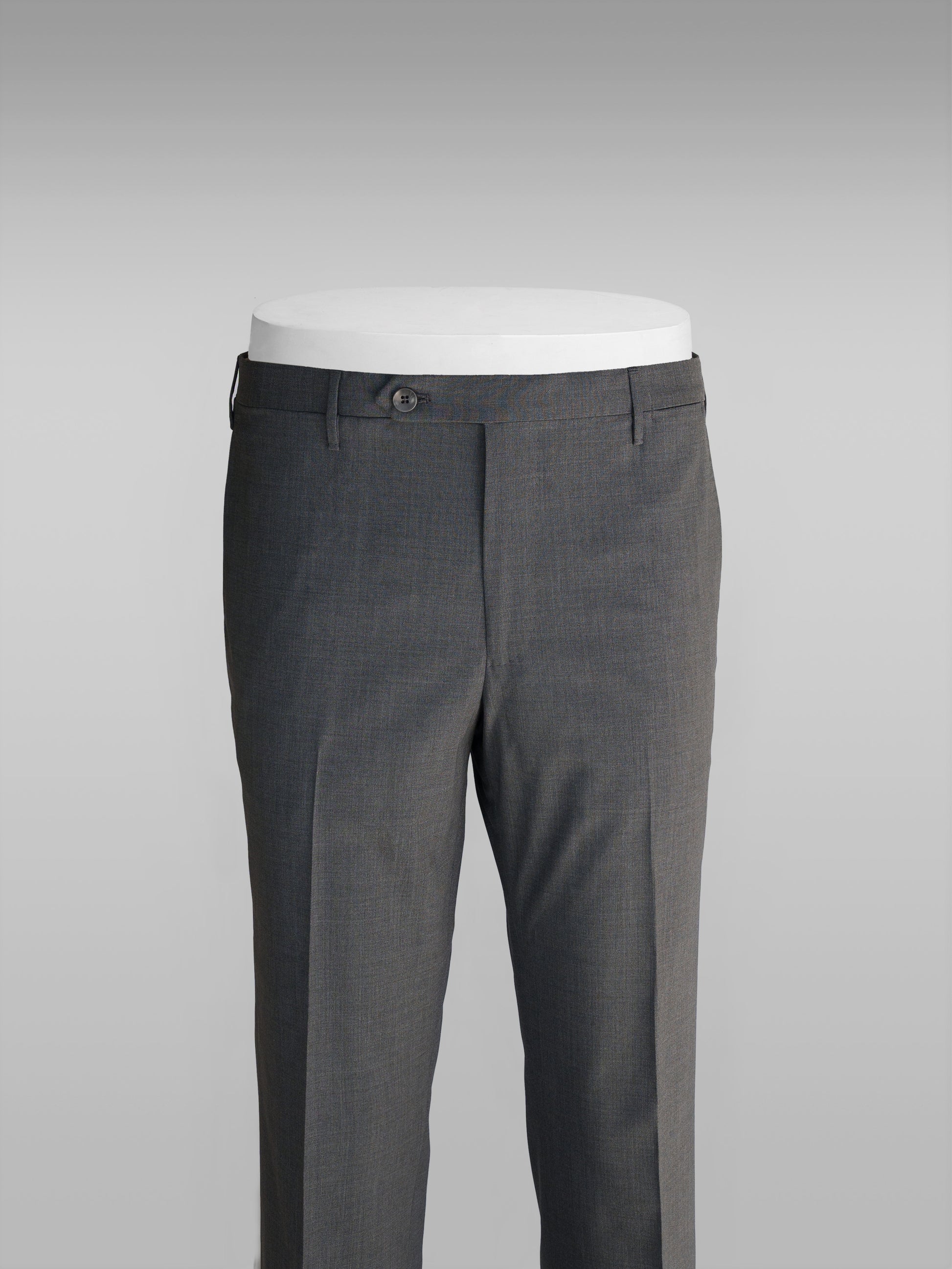 Pantaloni di lana elasticizzati regular fit di colore grigio scuro