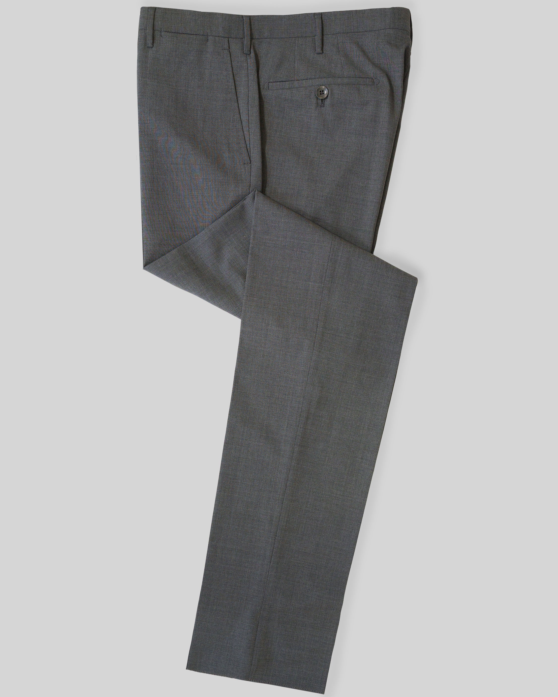 Pantaloni di lana elasticizzati regular fit di colore grigio scuro