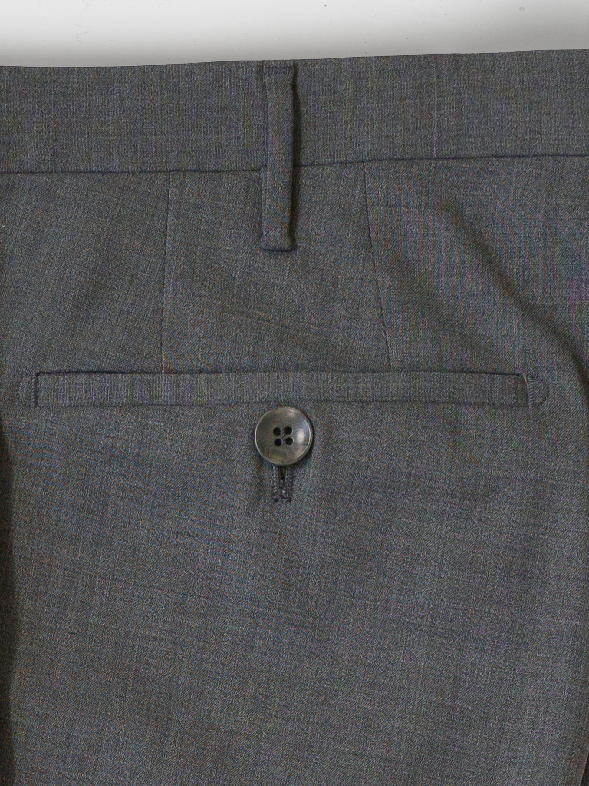 Pantaloni di lana elasticizzati regular fit di colore grigio scuro