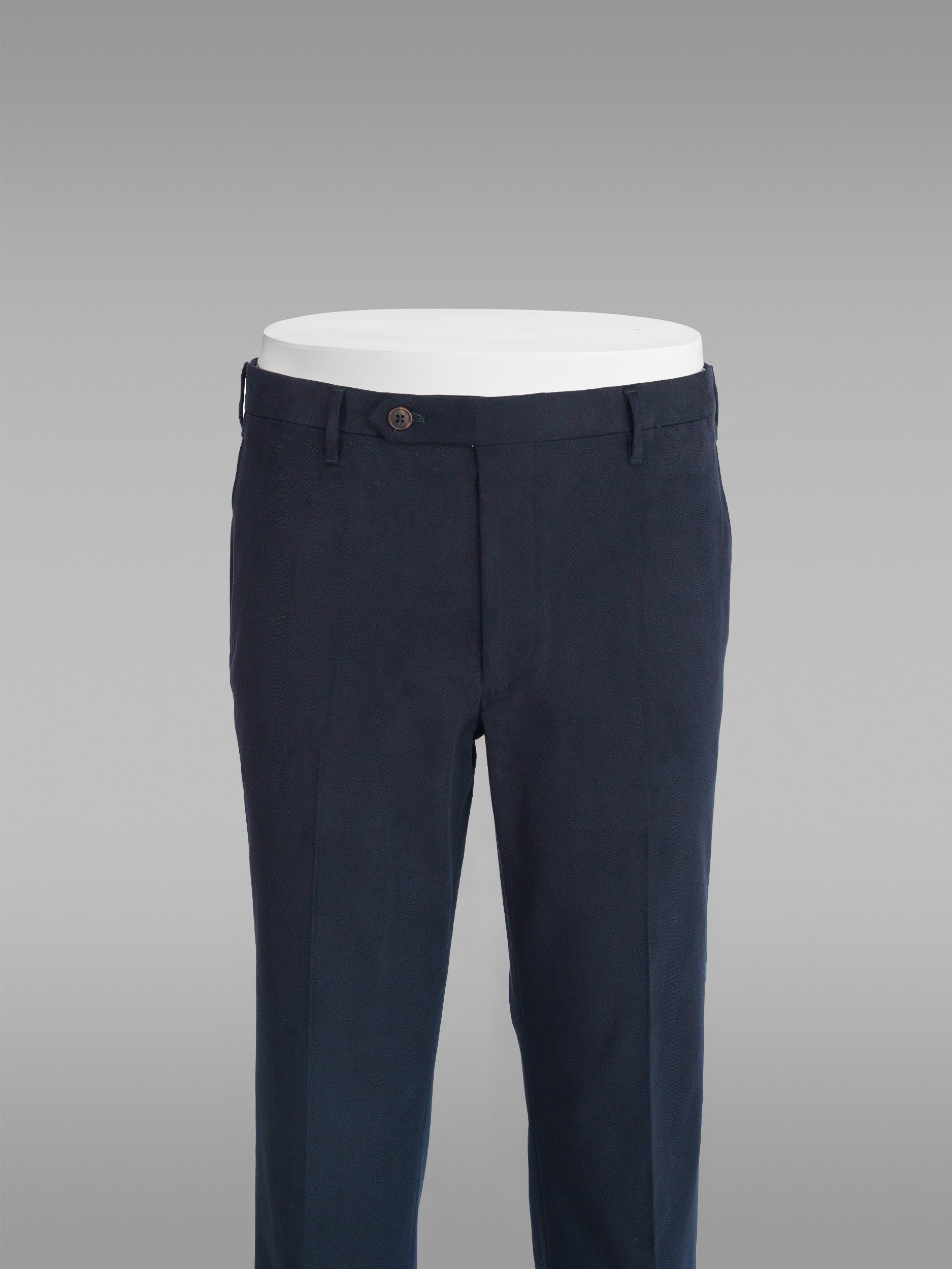 Pantaloni in cotone elastan blu scuro-