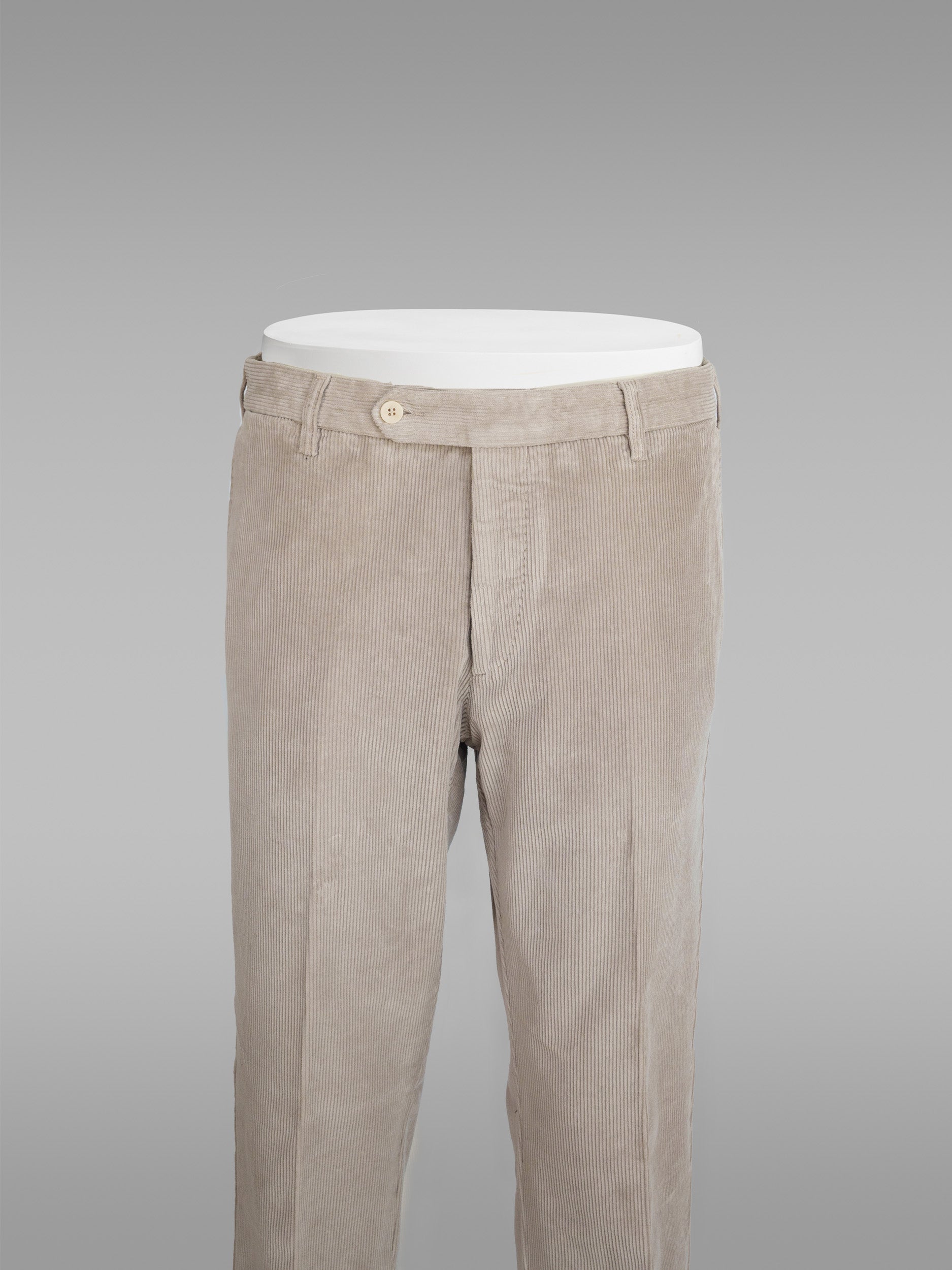 Pantaloni sportivi in velluto a coste beige chiaro