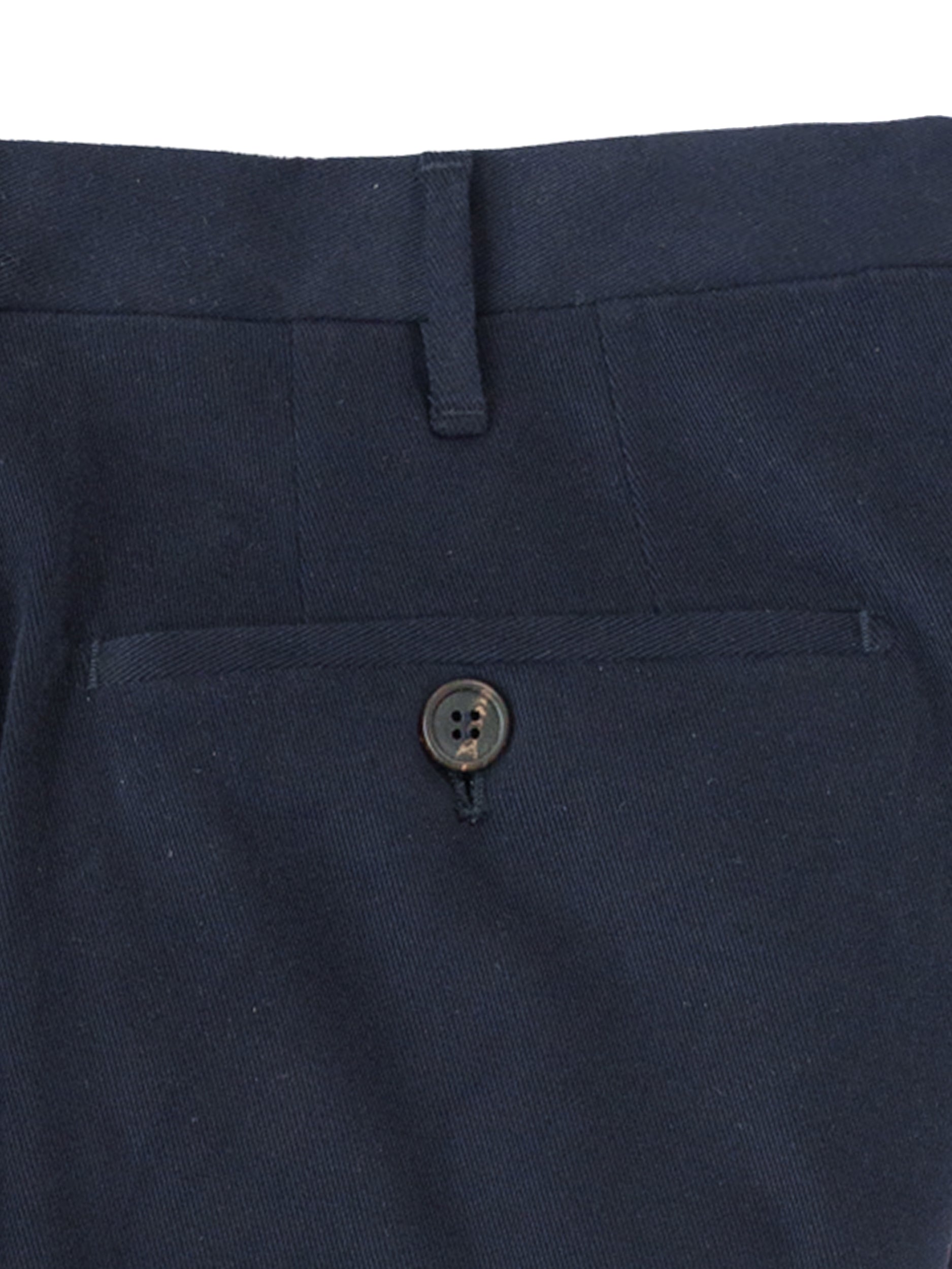 Pantaloni in cotone elastan blu scuro-