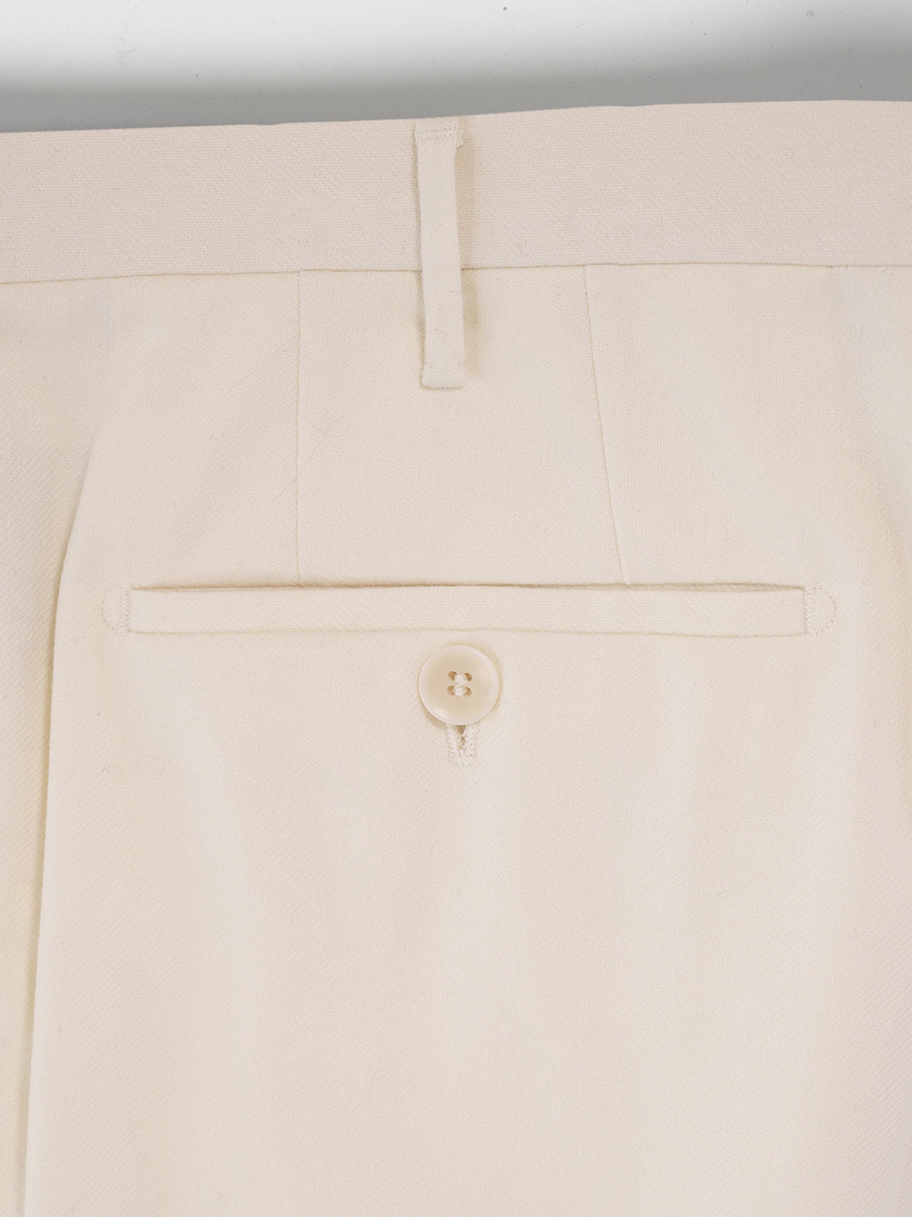 Pantaloni in flanella color avorio