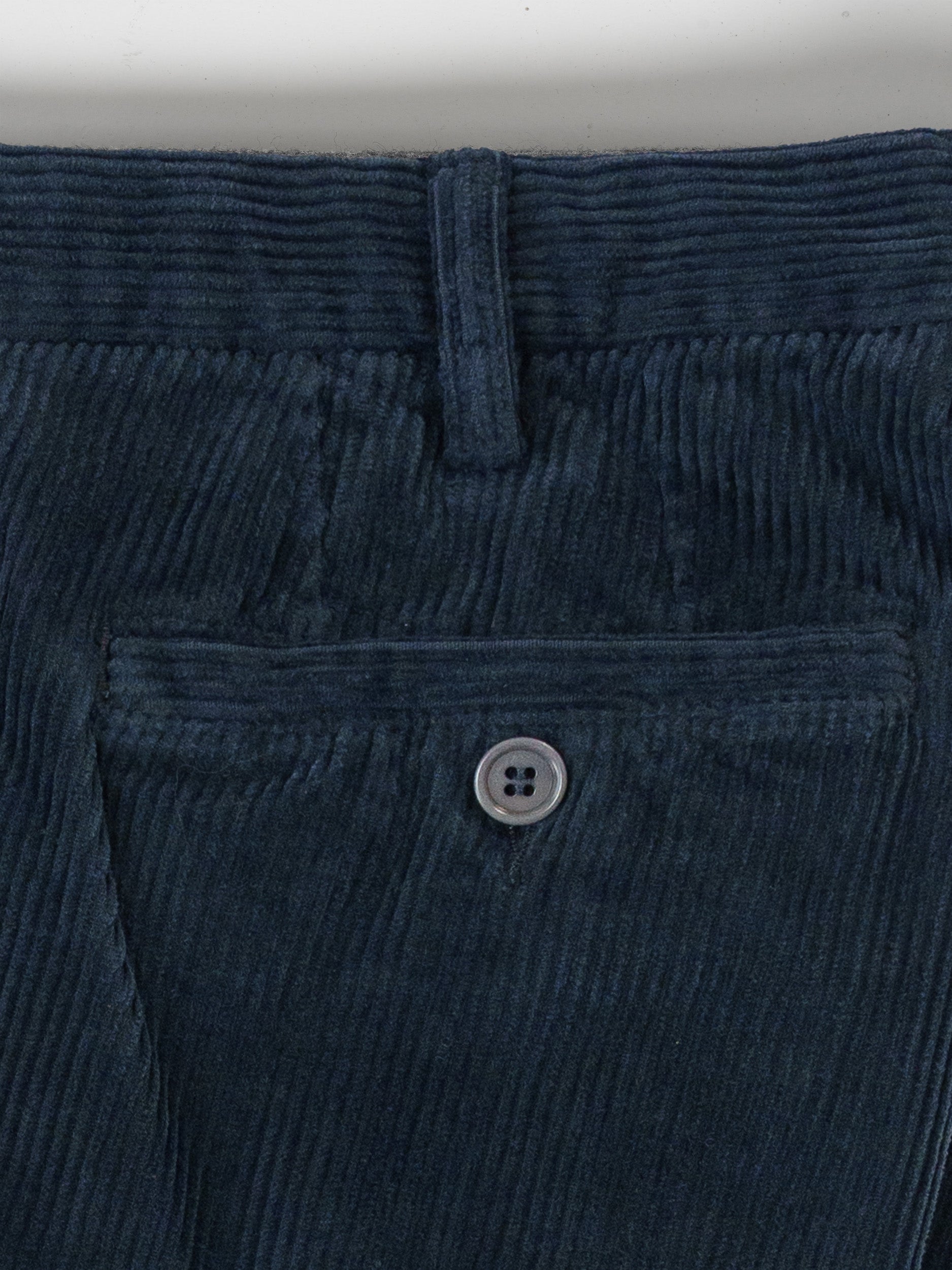 Pantaloni sportivi in velluto a coste blu scuro