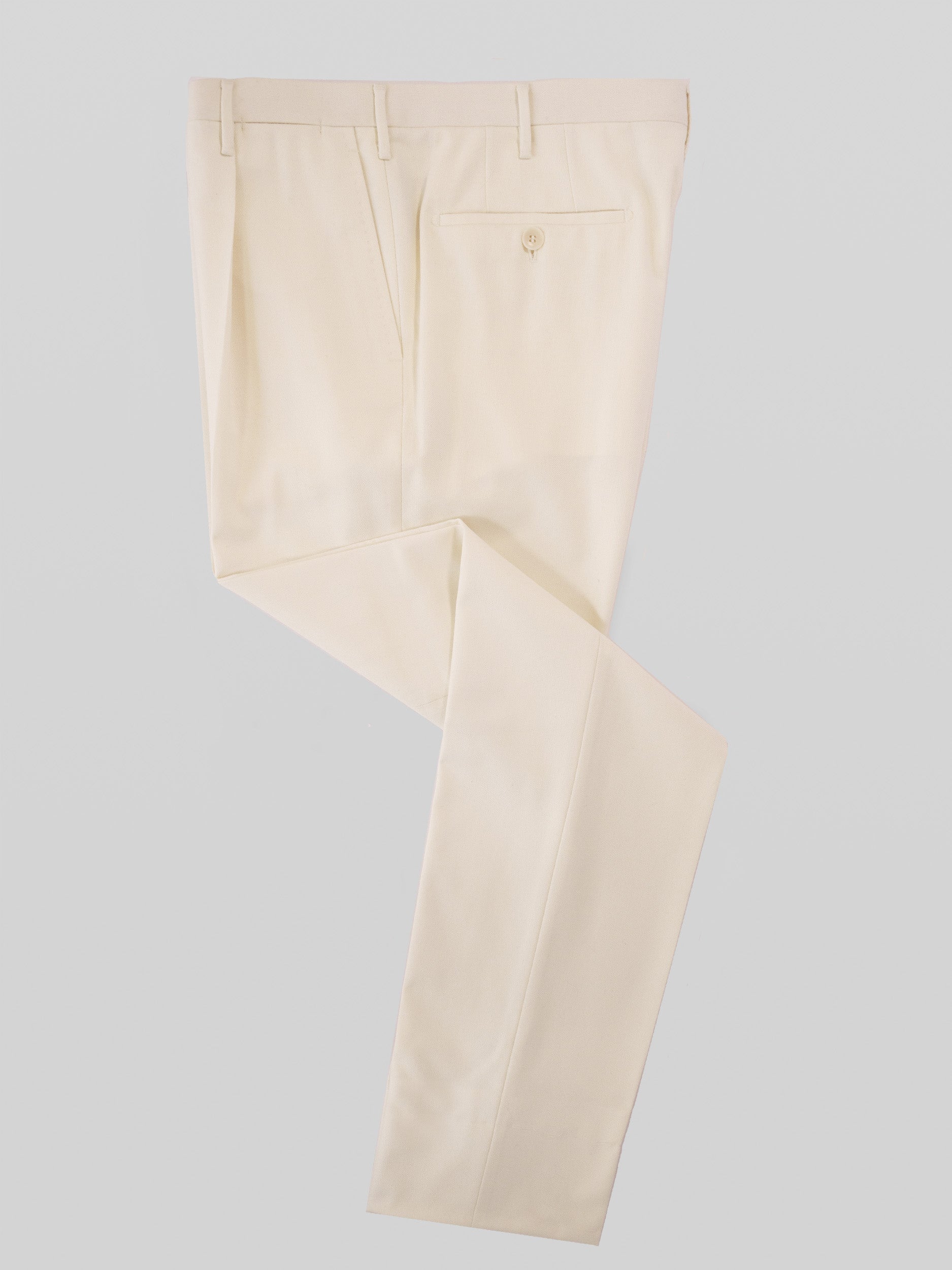 Pantaloni in flanella color avorio