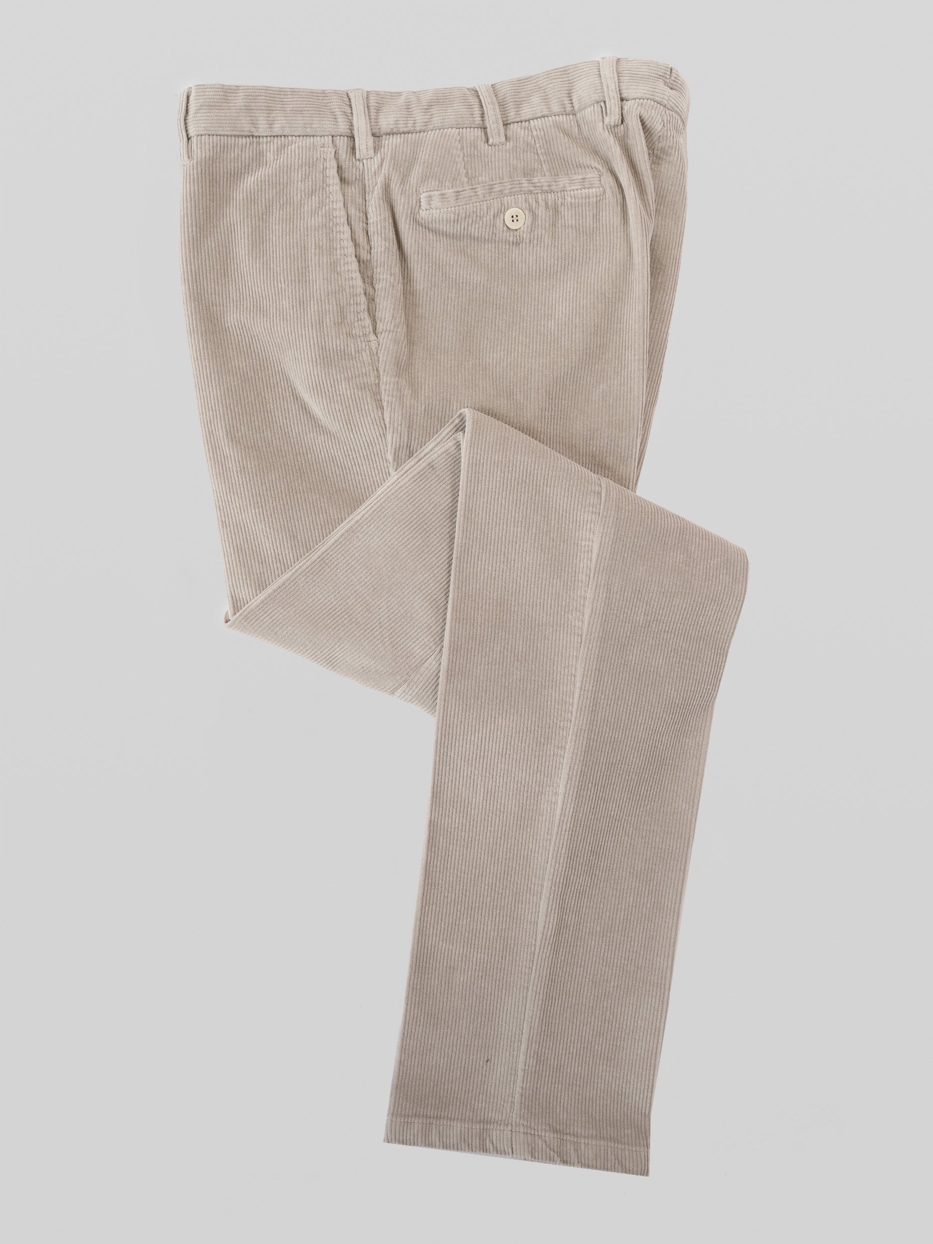 Pantaloni sportivi in velluto a coste beige chiaro