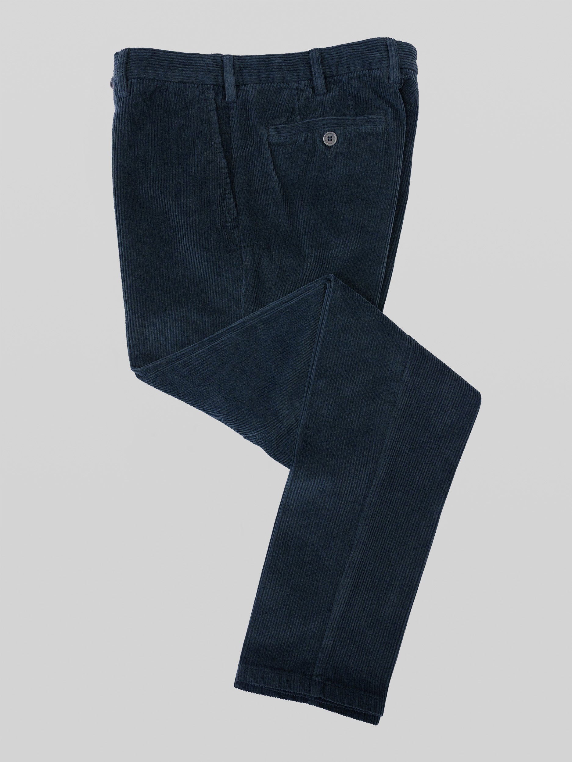 Pantaloni sportivi in velluto a coste blu scuro