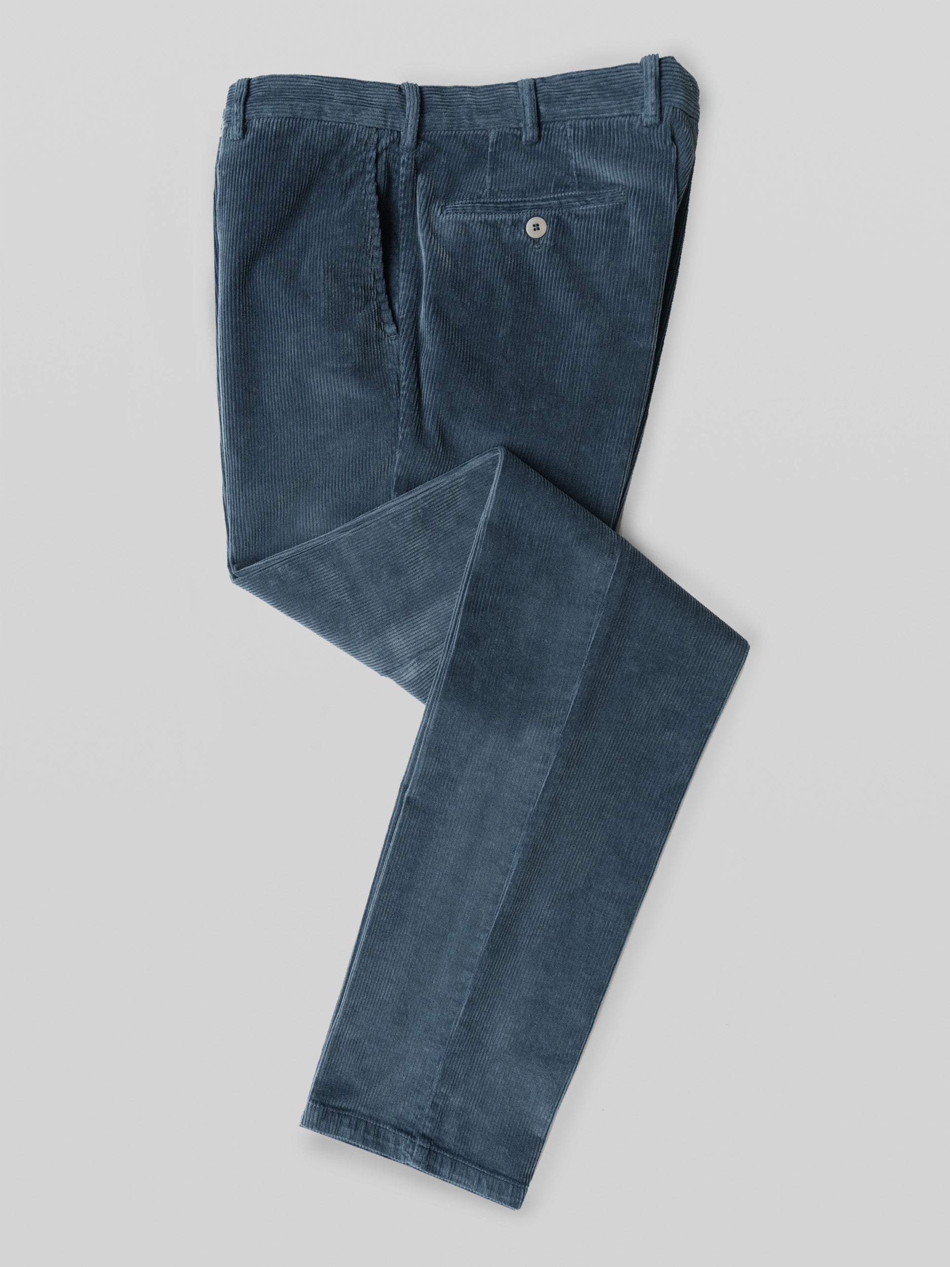 Pantaloni sportivi in velluto a coste blu denim