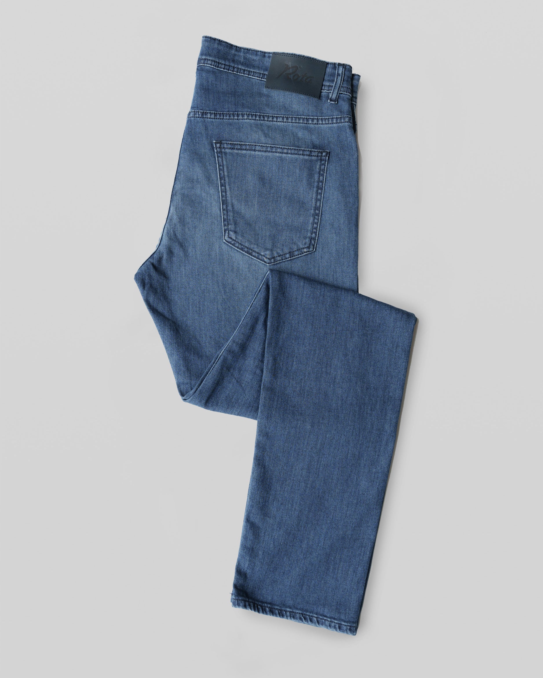 Pantaloni 5 tasche in cotone denim blu ESTATE