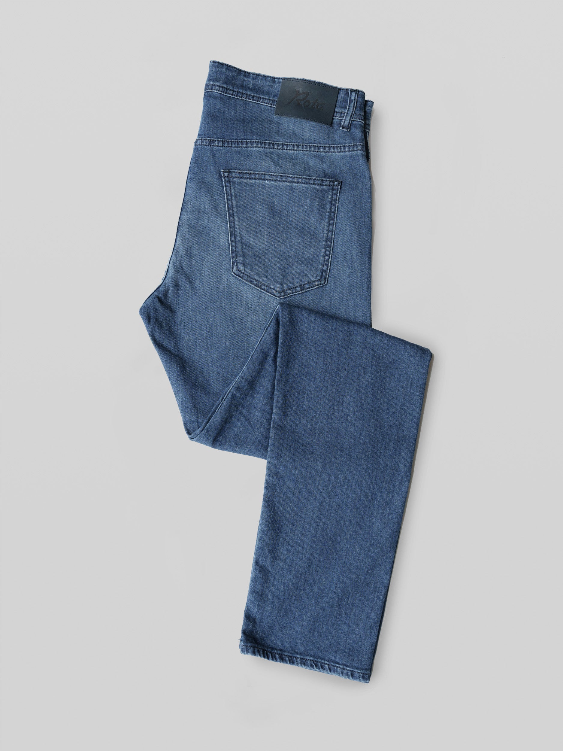 Pantaloni 5 tasche in cotone denim blu ESTATE