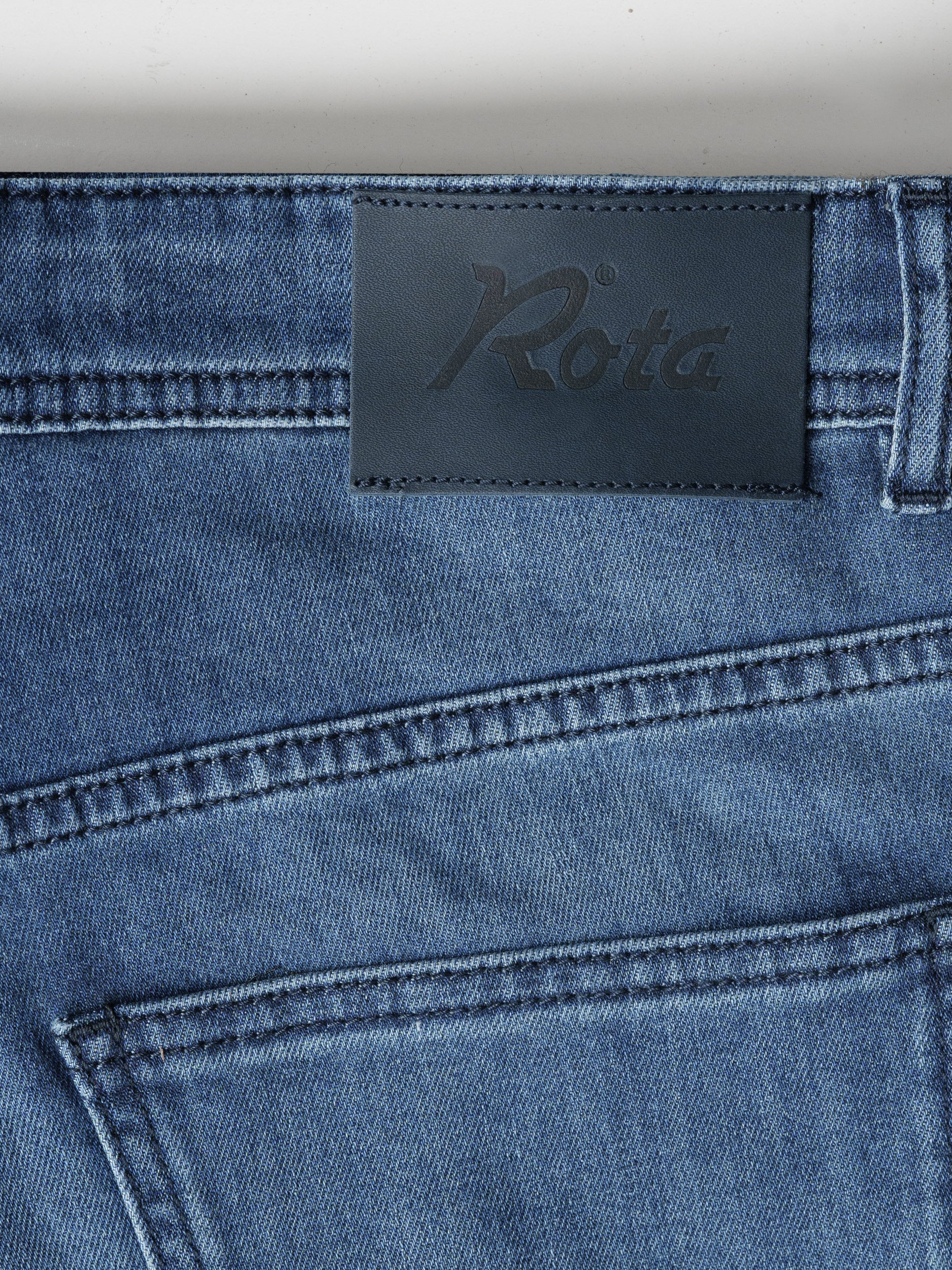 Pantaloni 5 tasche in cotone denim blu ESTATE