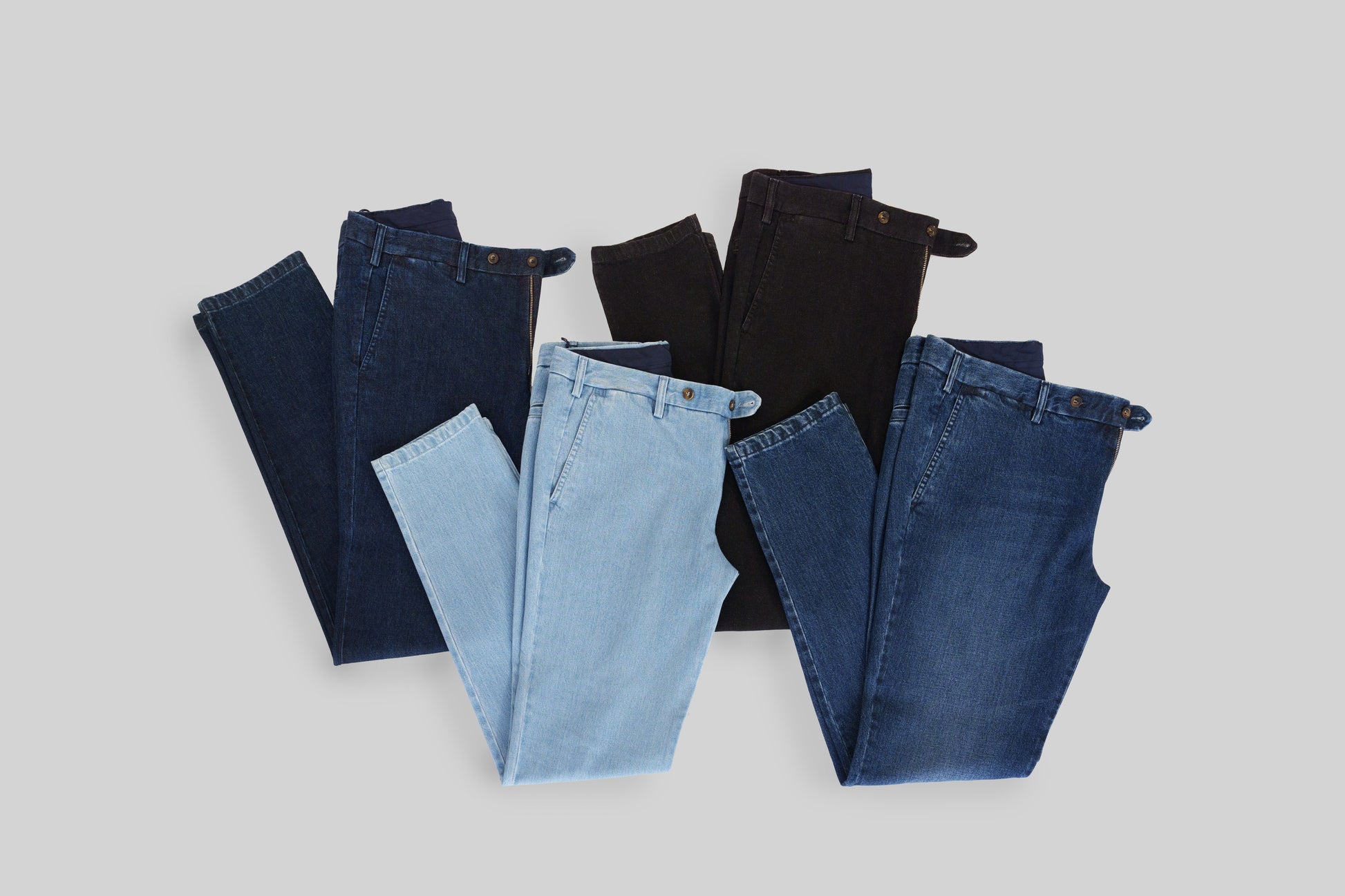 Pantaloni sportivi in cotone denim blu