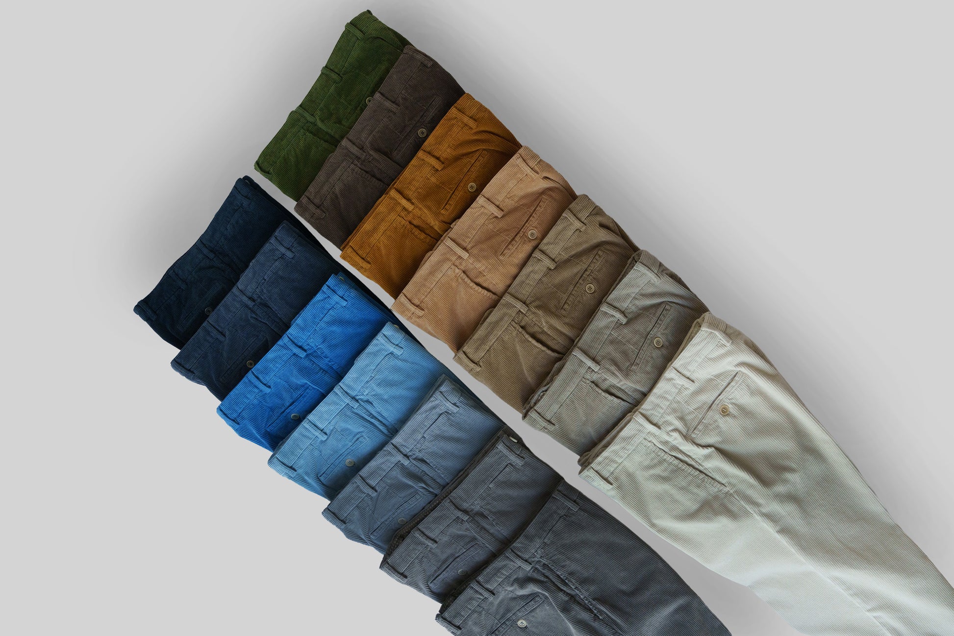 Pantaloni sportivi in velluto a coste blu scuro