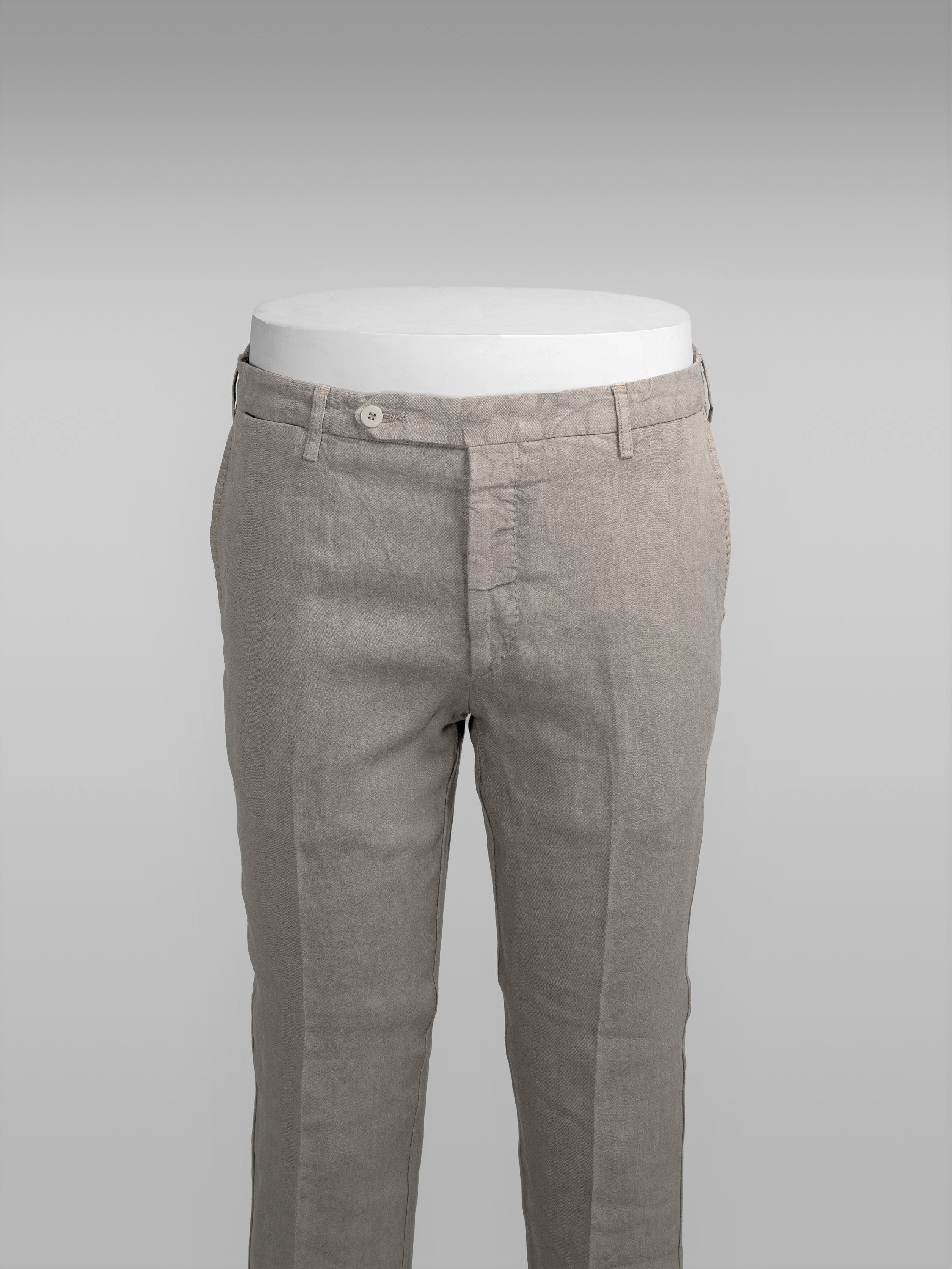 Pantaloni sportivi in lino beige chiaro