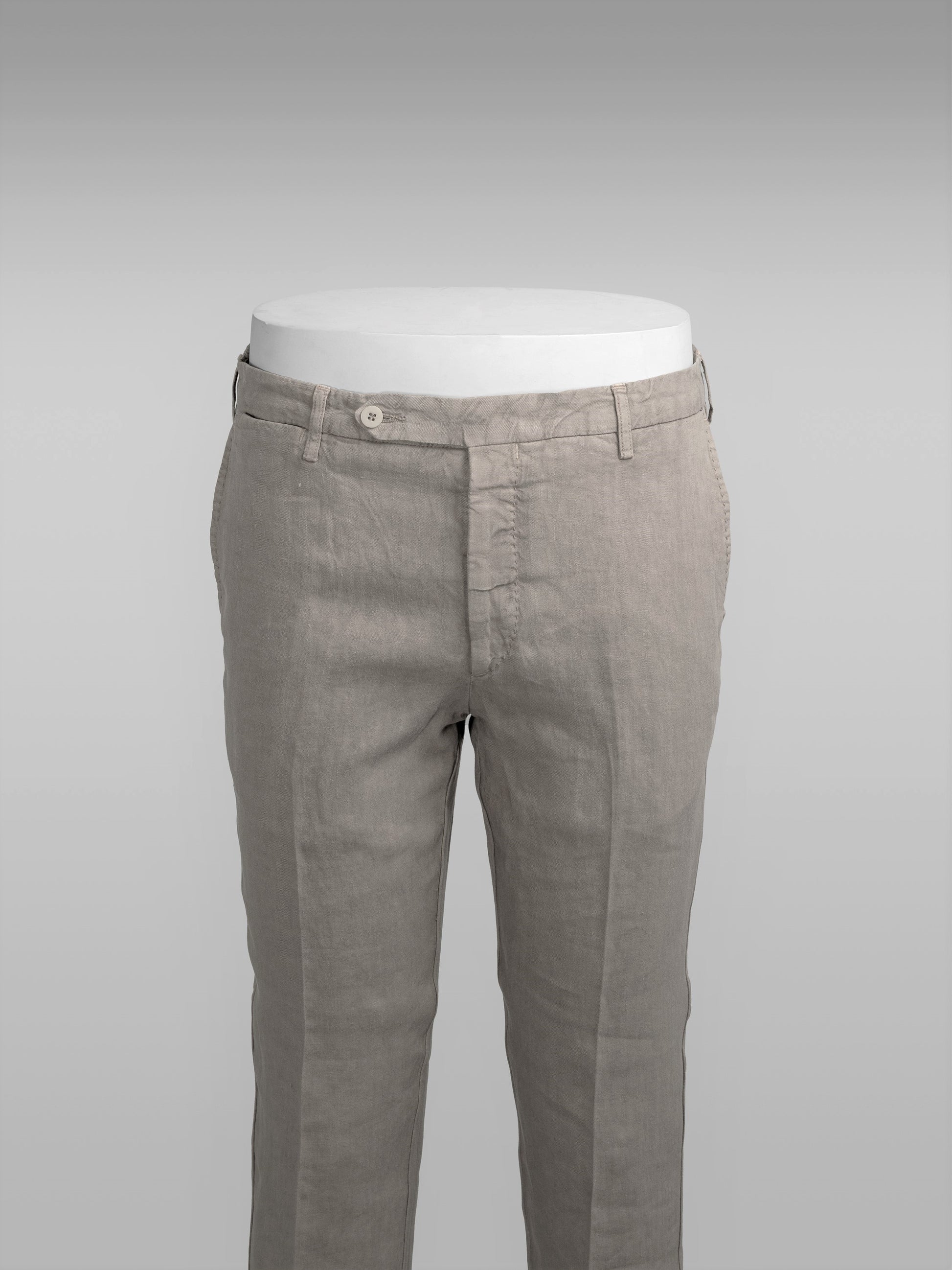 Pantaloni sportivi in lino beige chiaro