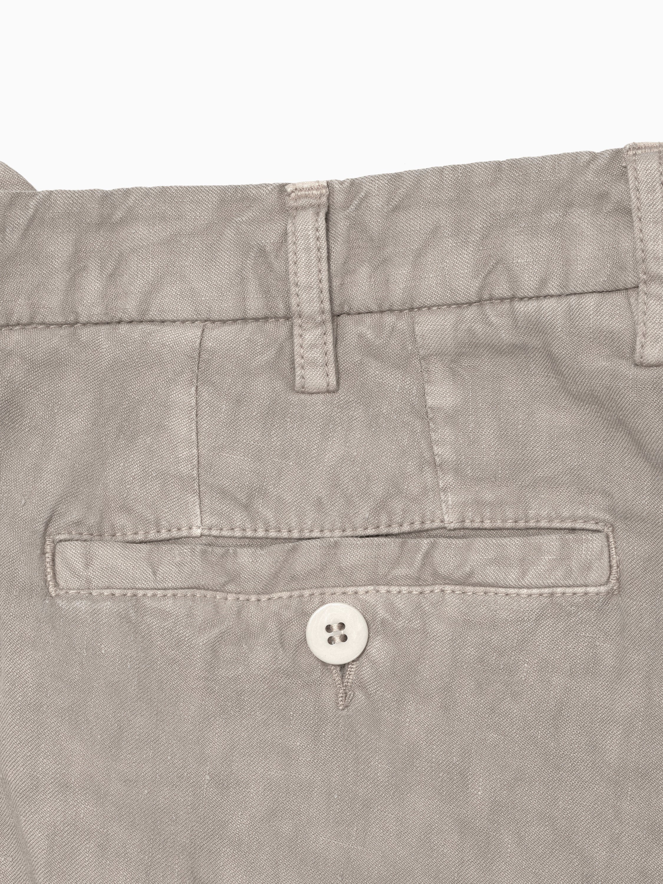 Pantaloni sportivi in lino beige chiaro
