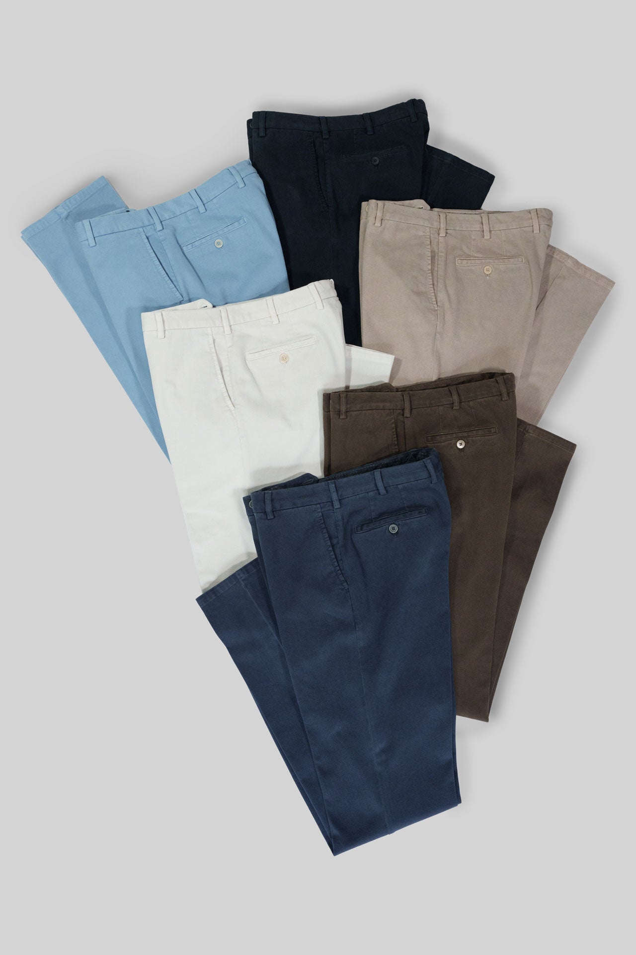 Pantaloni sportivi in cotone elasticizzato ghiaccio