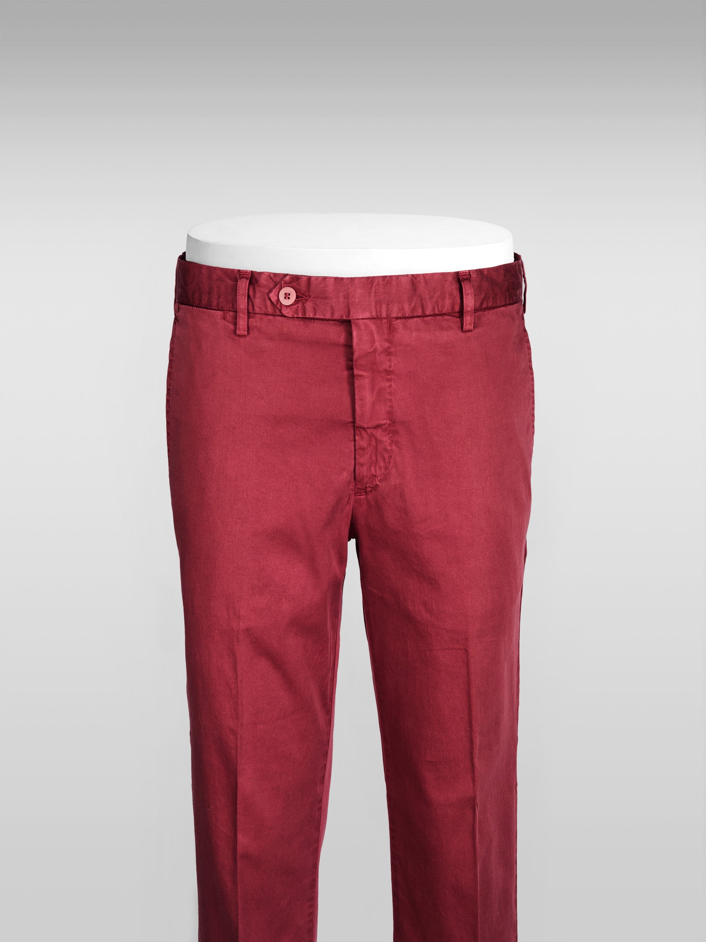 Pantaloni sportivi in cotone e seta satinato rosso scuro ESTATE