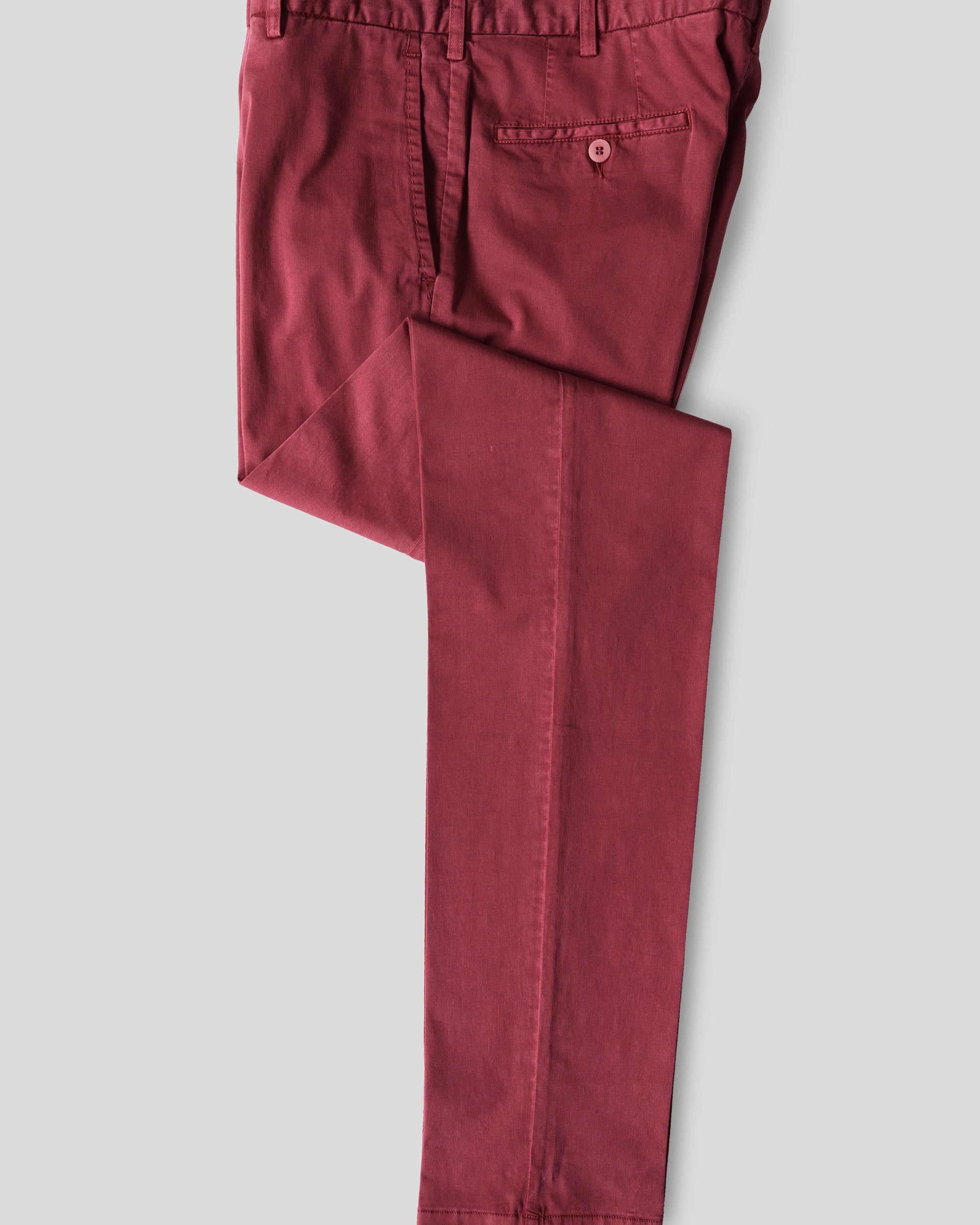 Pantaloni sportivi in cotone e seta satinato rosso scuro ESTATE