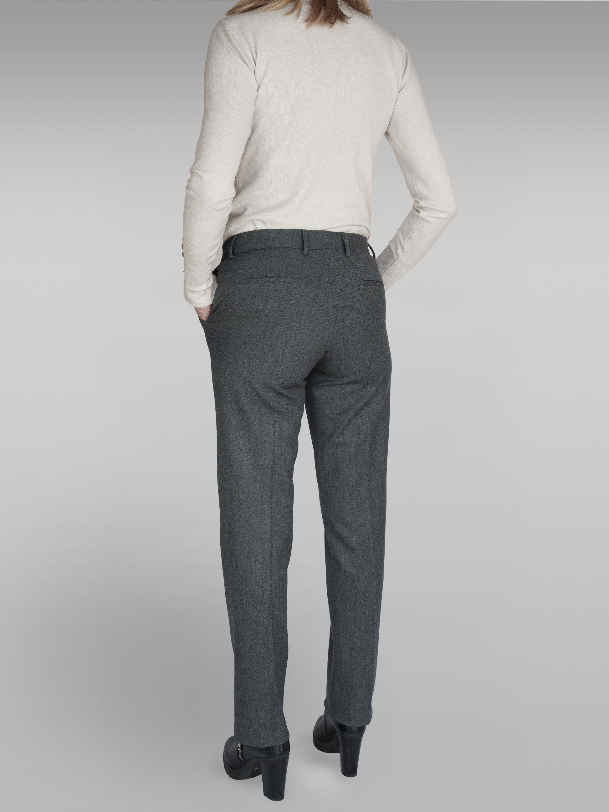 Pantaloni da donna a vita piatta (disponibili in 2 colori)