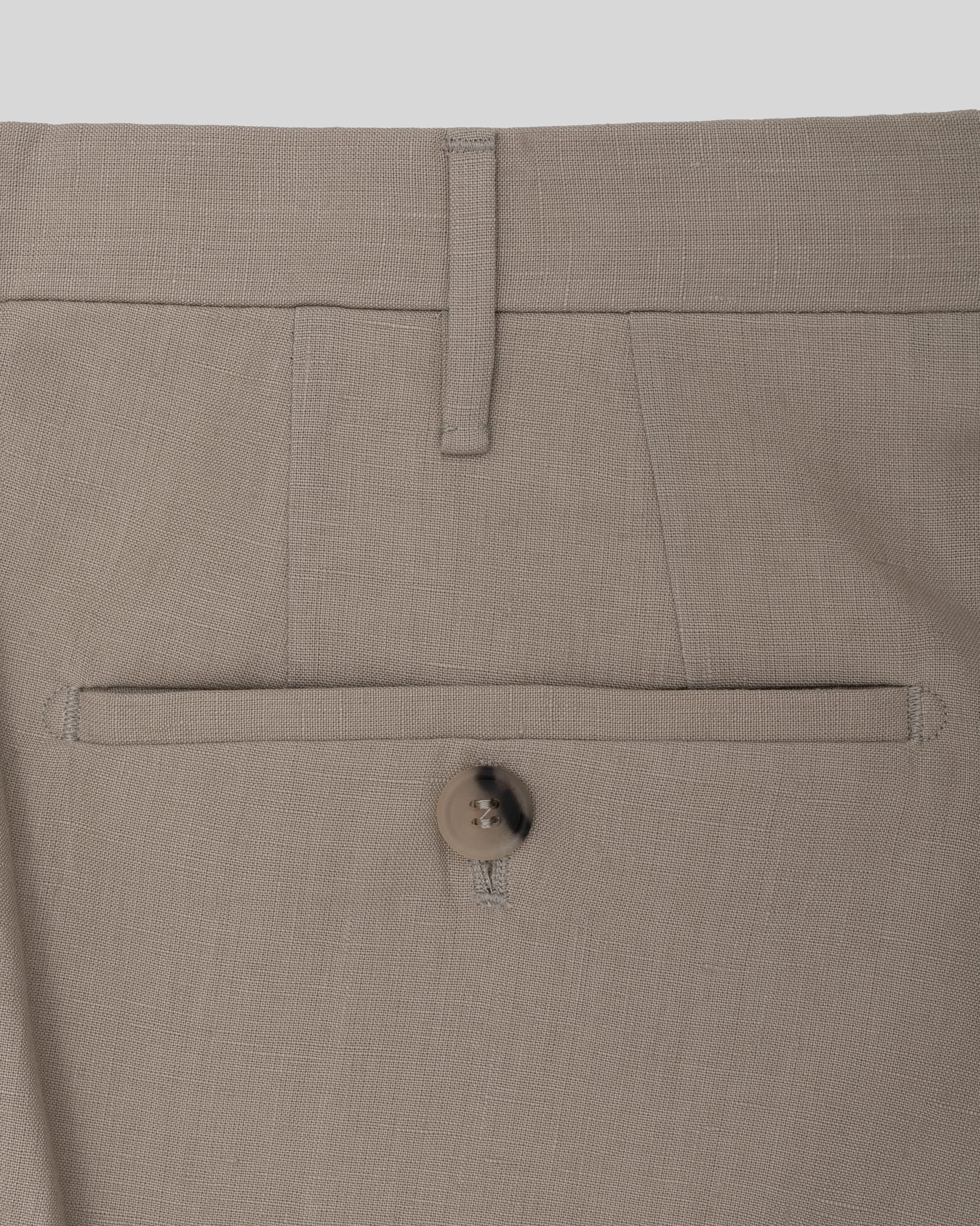 Pantaloni Roma in lino beige chiaro