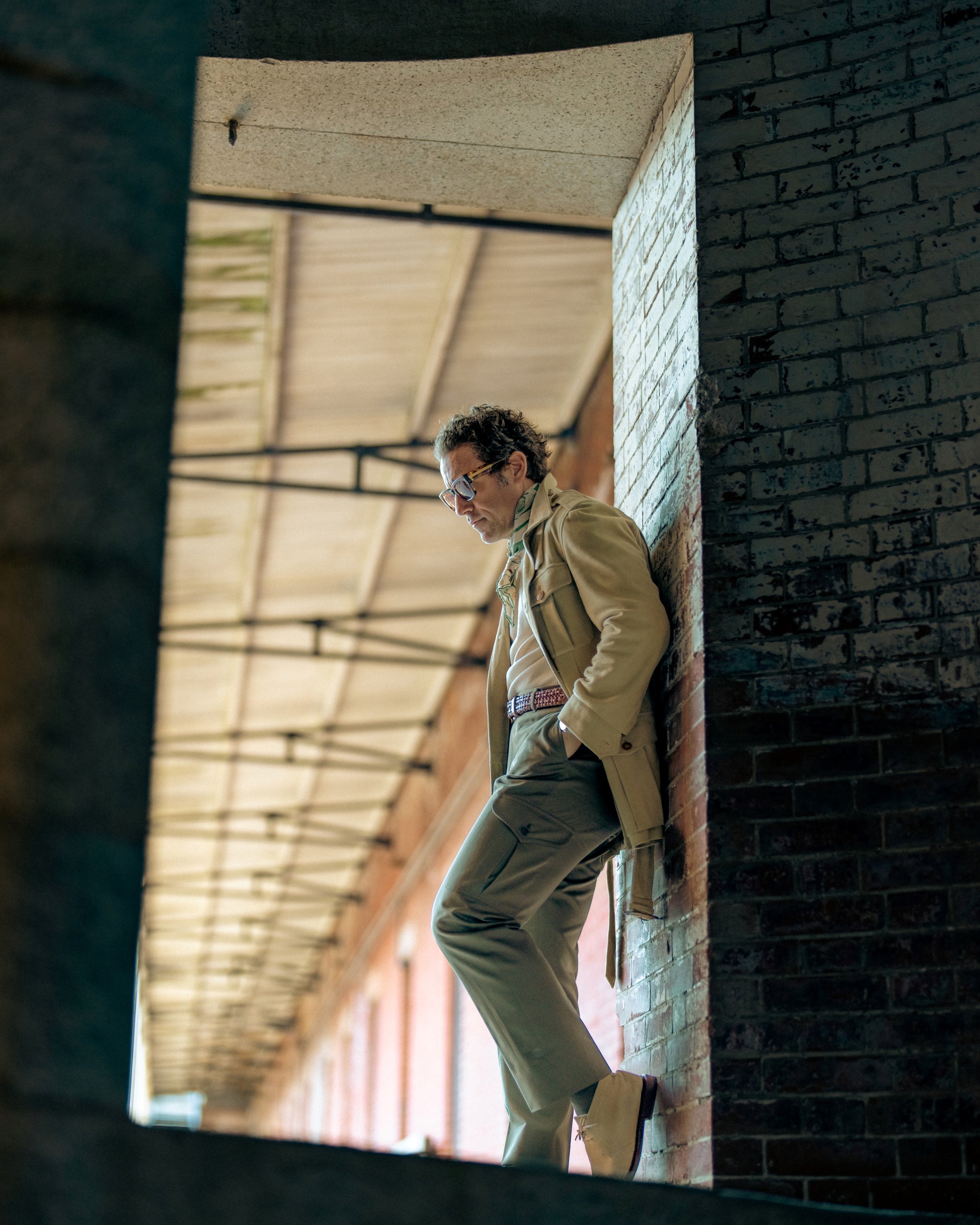 Pantaloni cargo in cotone verde