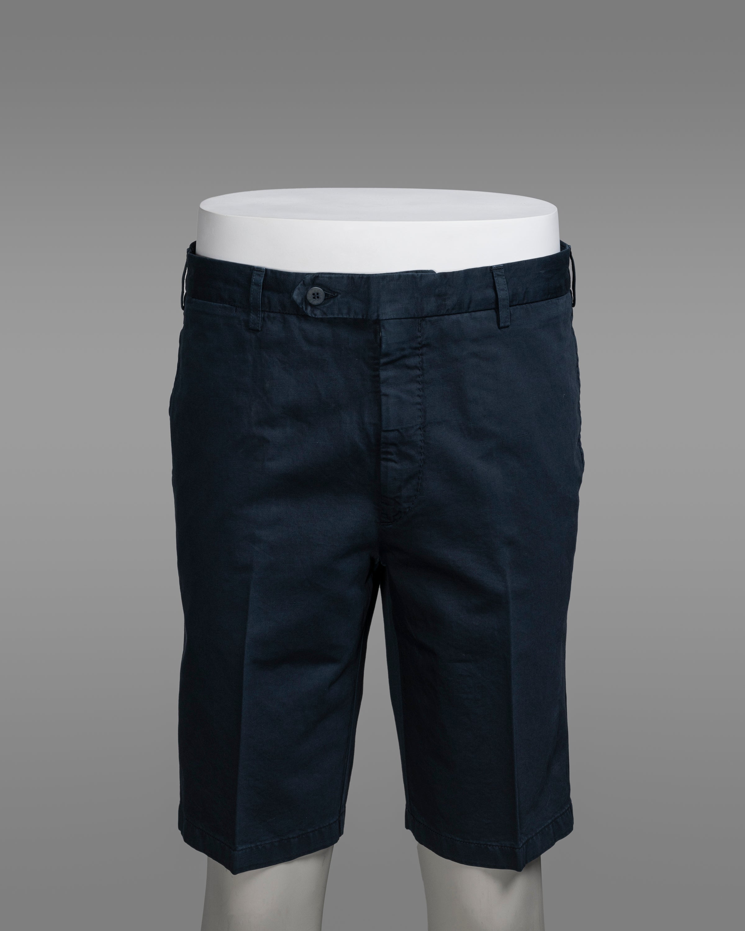 Bermuda sportivi in cotone elastan blu scuro