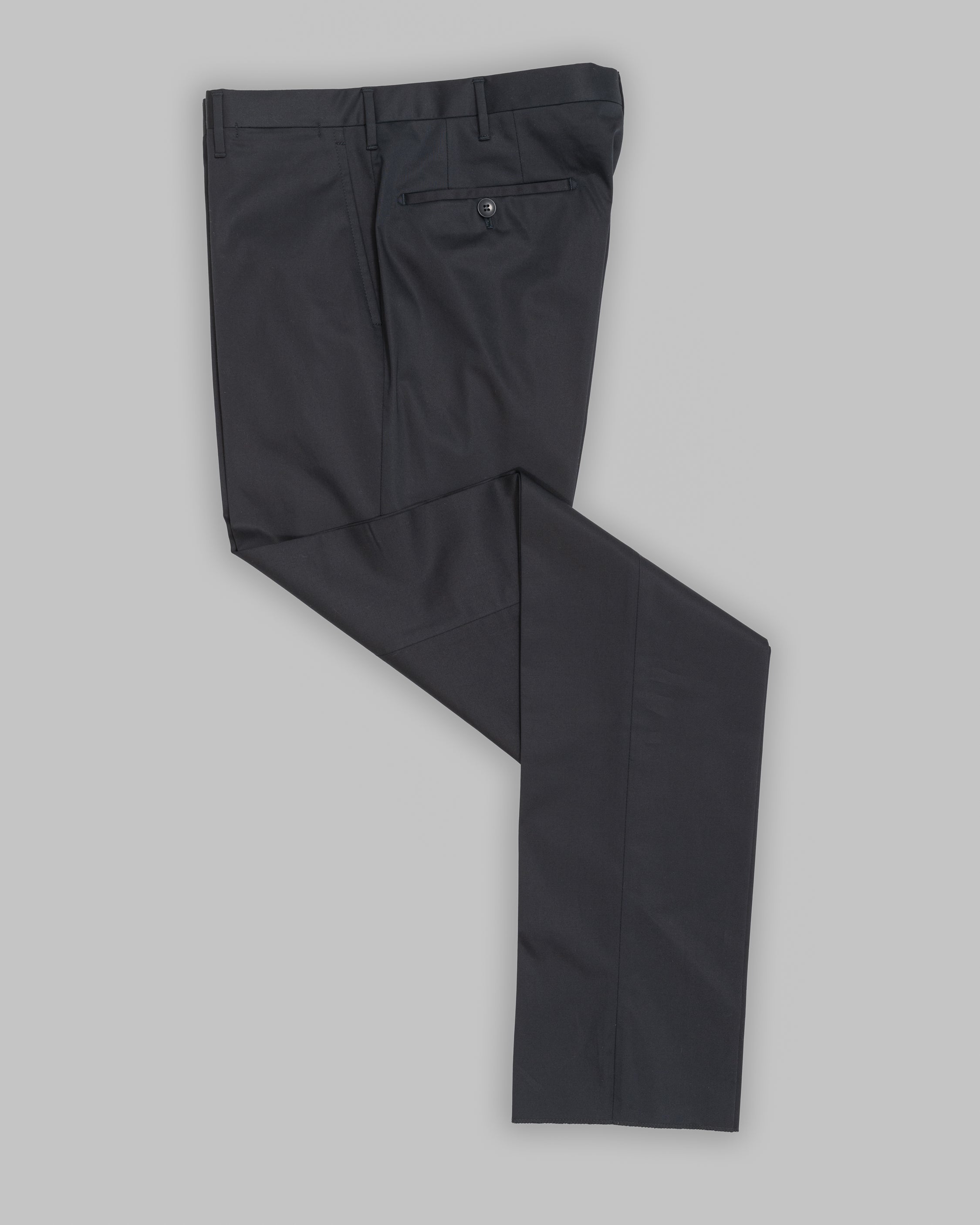 Pantaloni blu scuro in cotone leggero ed elastan, vestibilità regolare