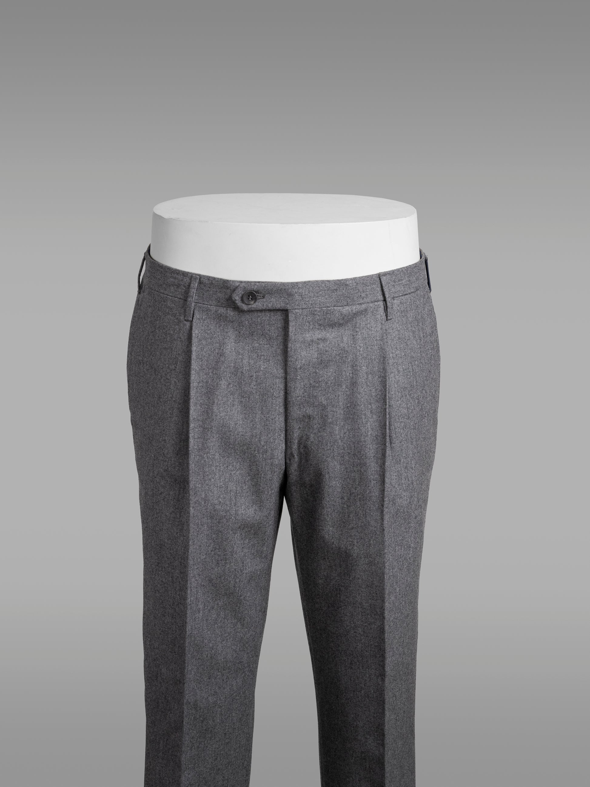 Pantaloni in flanella grigio medio