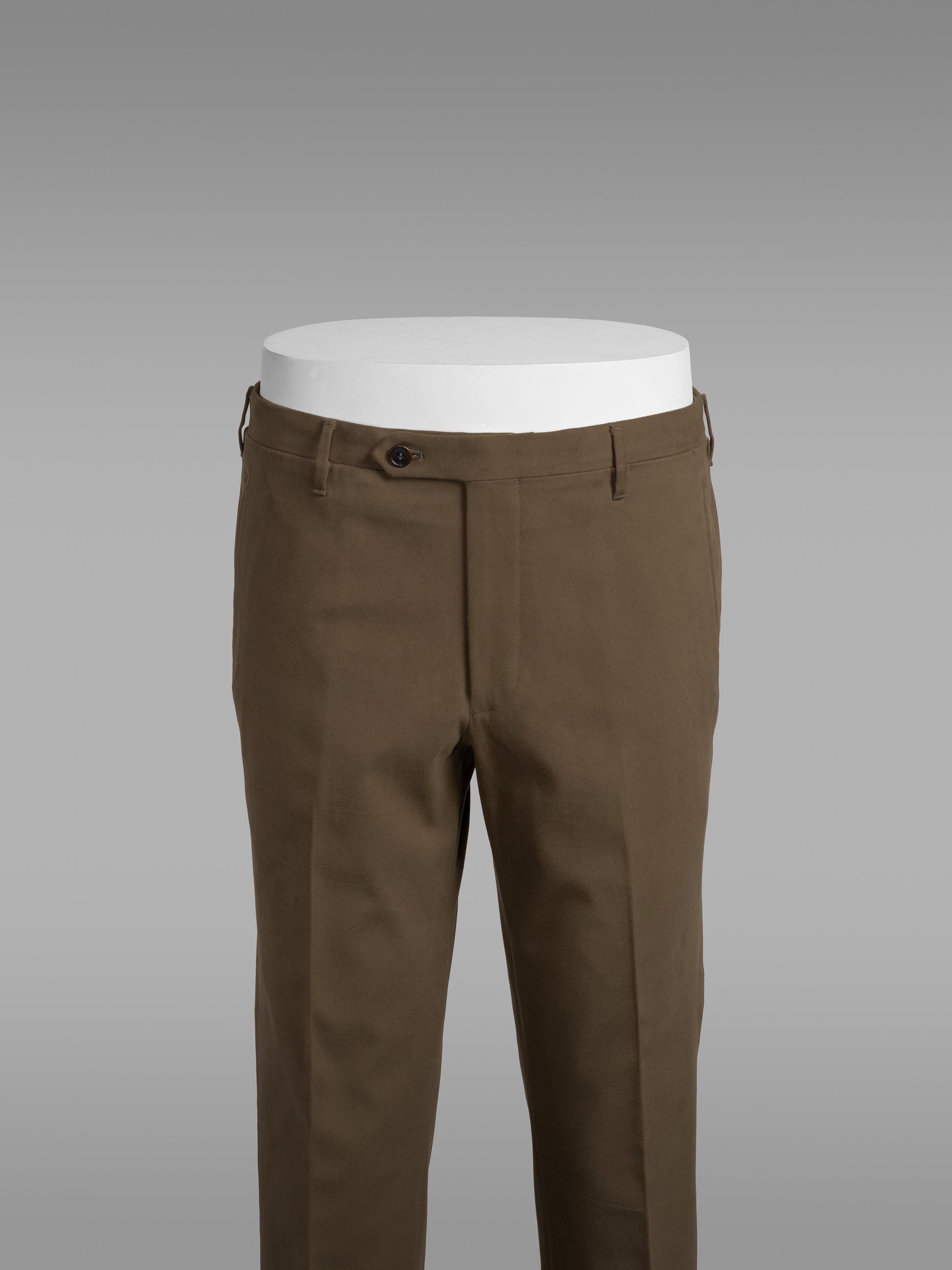 Pantaloni in cotone elastan fango scuro