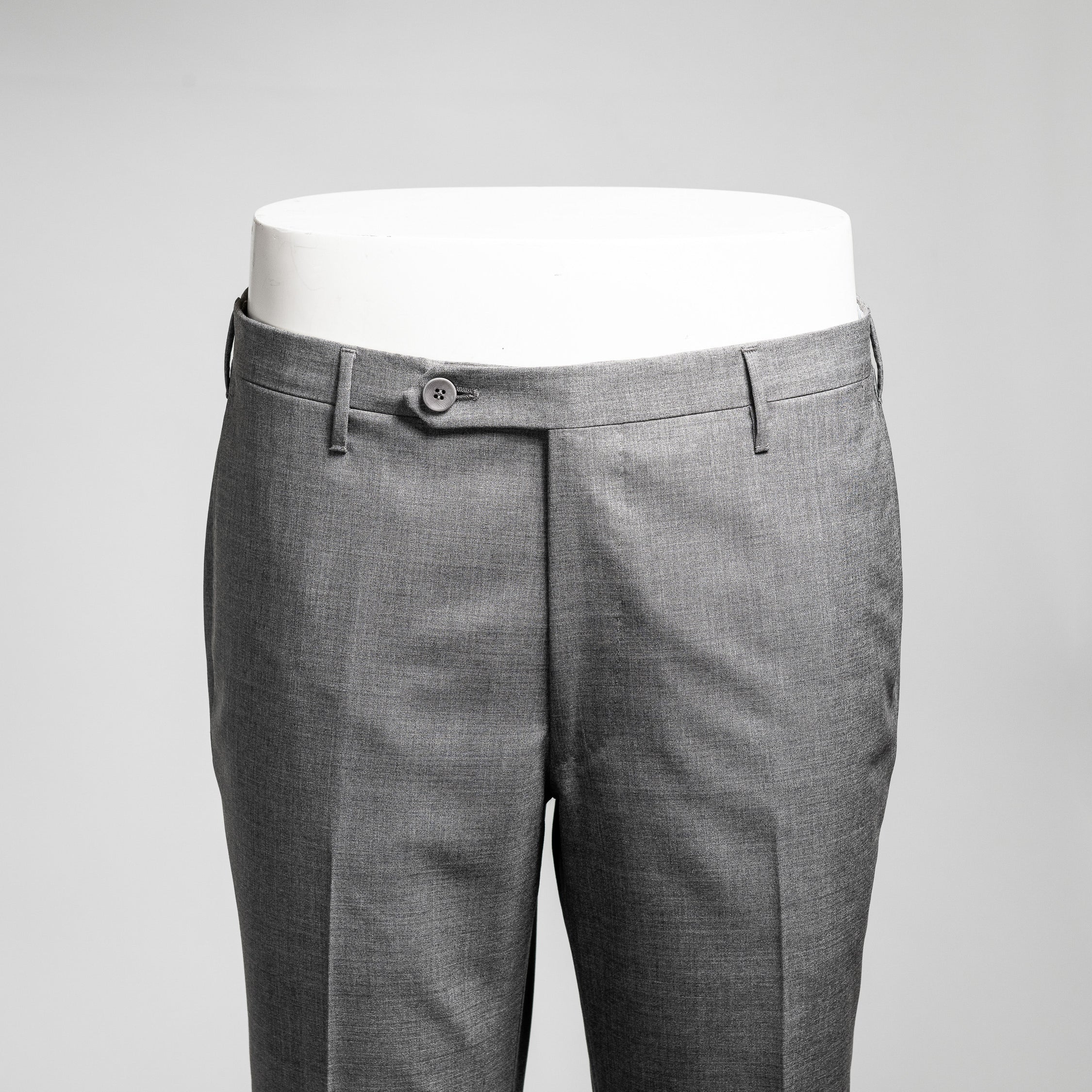 Pantaloni in lana grigio chiaro dalla vestibilità regolare